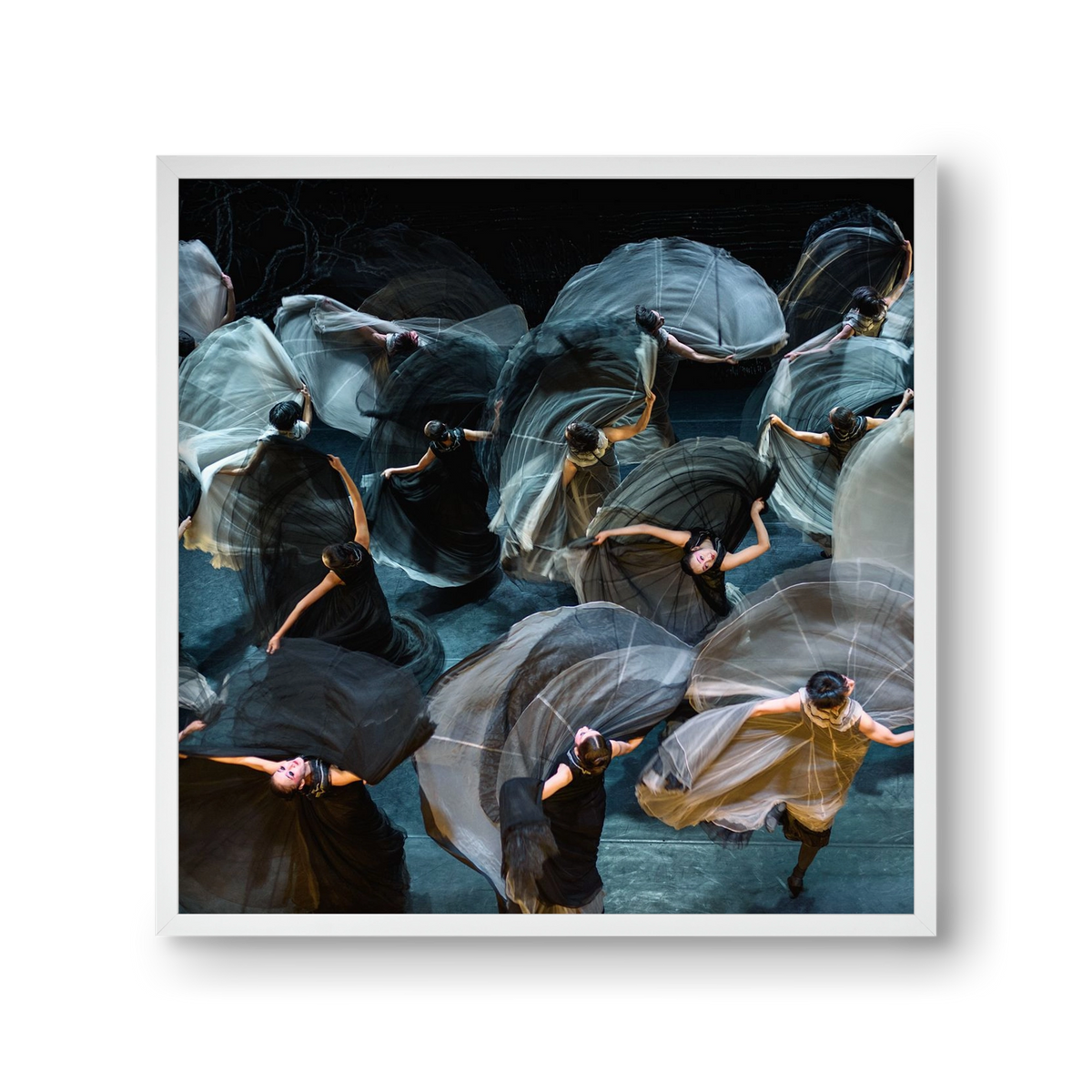 ocean of skirts 2 square, 30x30 cm (30x30 cm), Fehér keret