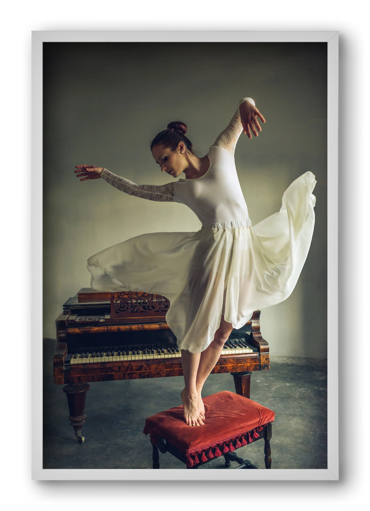 romance, 40x60 cm (40x60 cm), Fehér keret