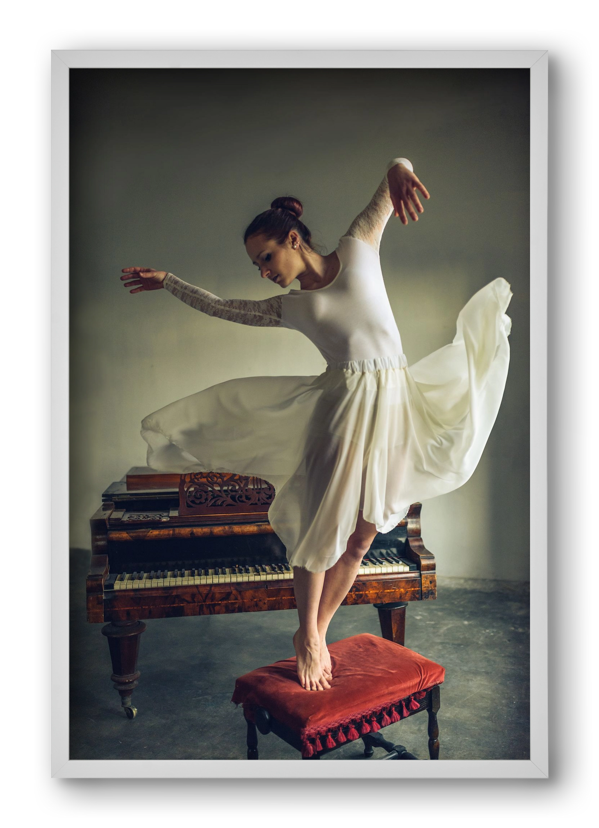 romance, 40x60 cm (40x60 cm), Fehér keret