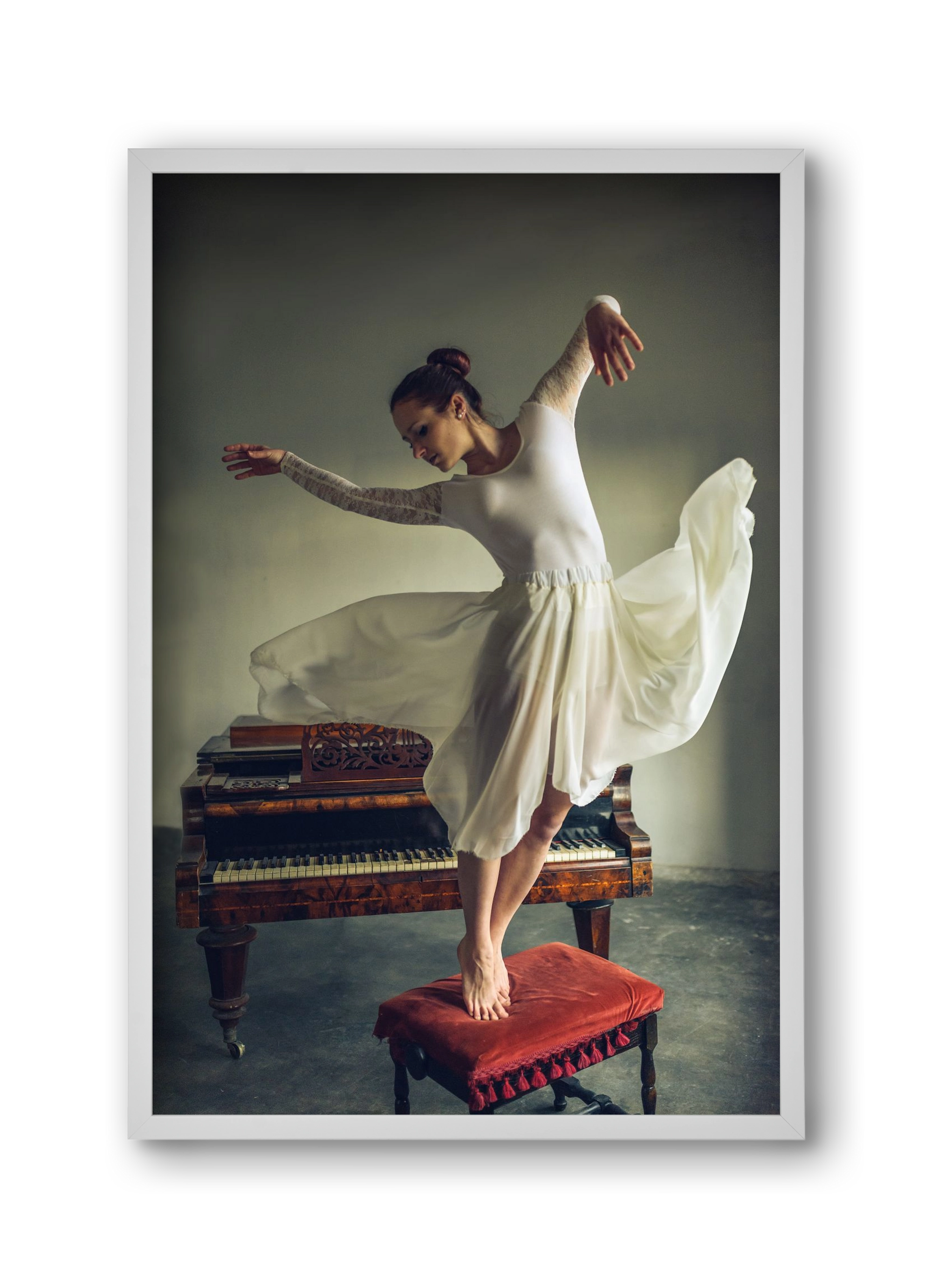 romance, 30x45 cm (30x45 cm), Fehér keret