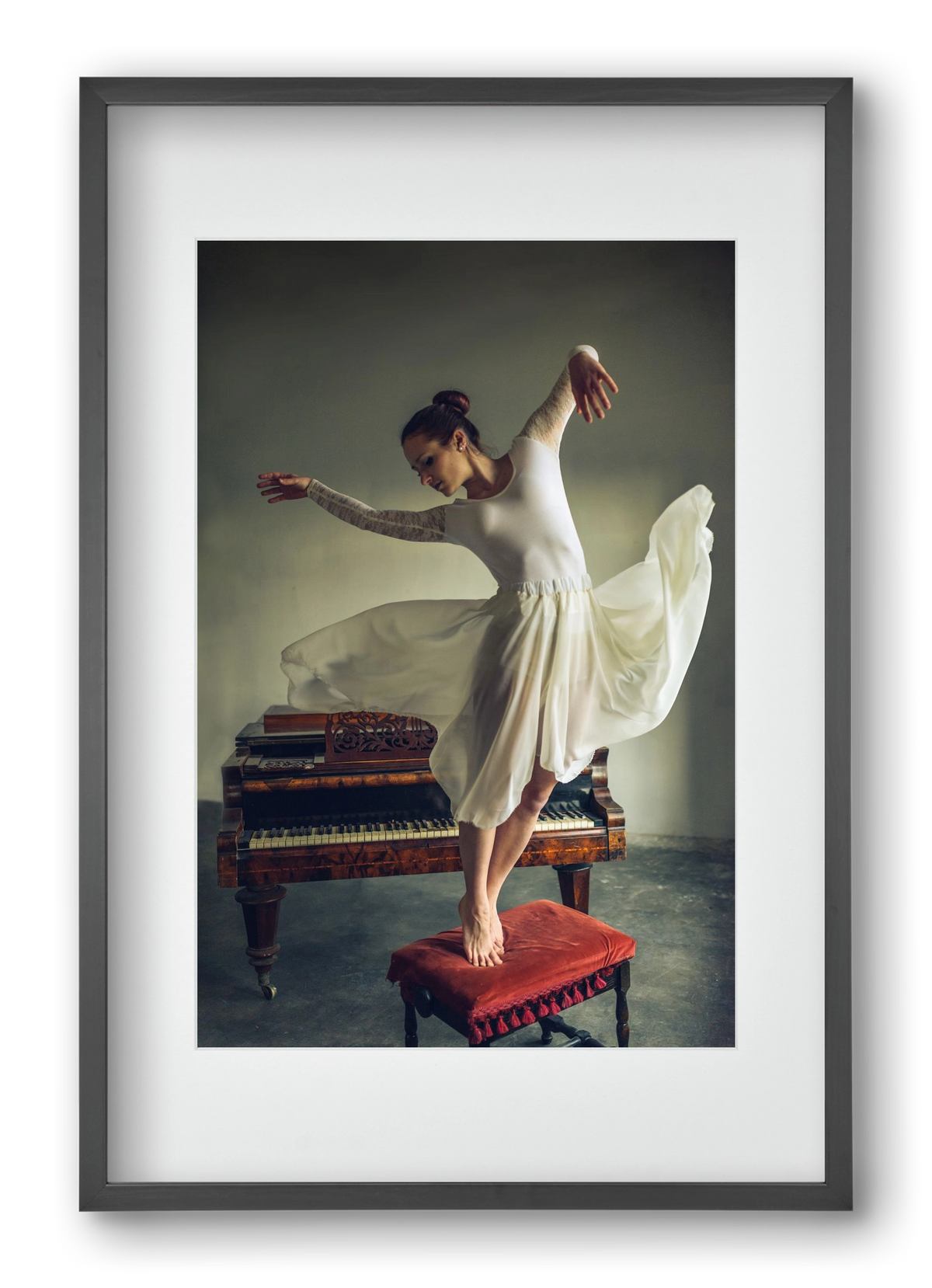 romance, 40x60 cm (30x45 cm), Fekete keret, paszpartuval