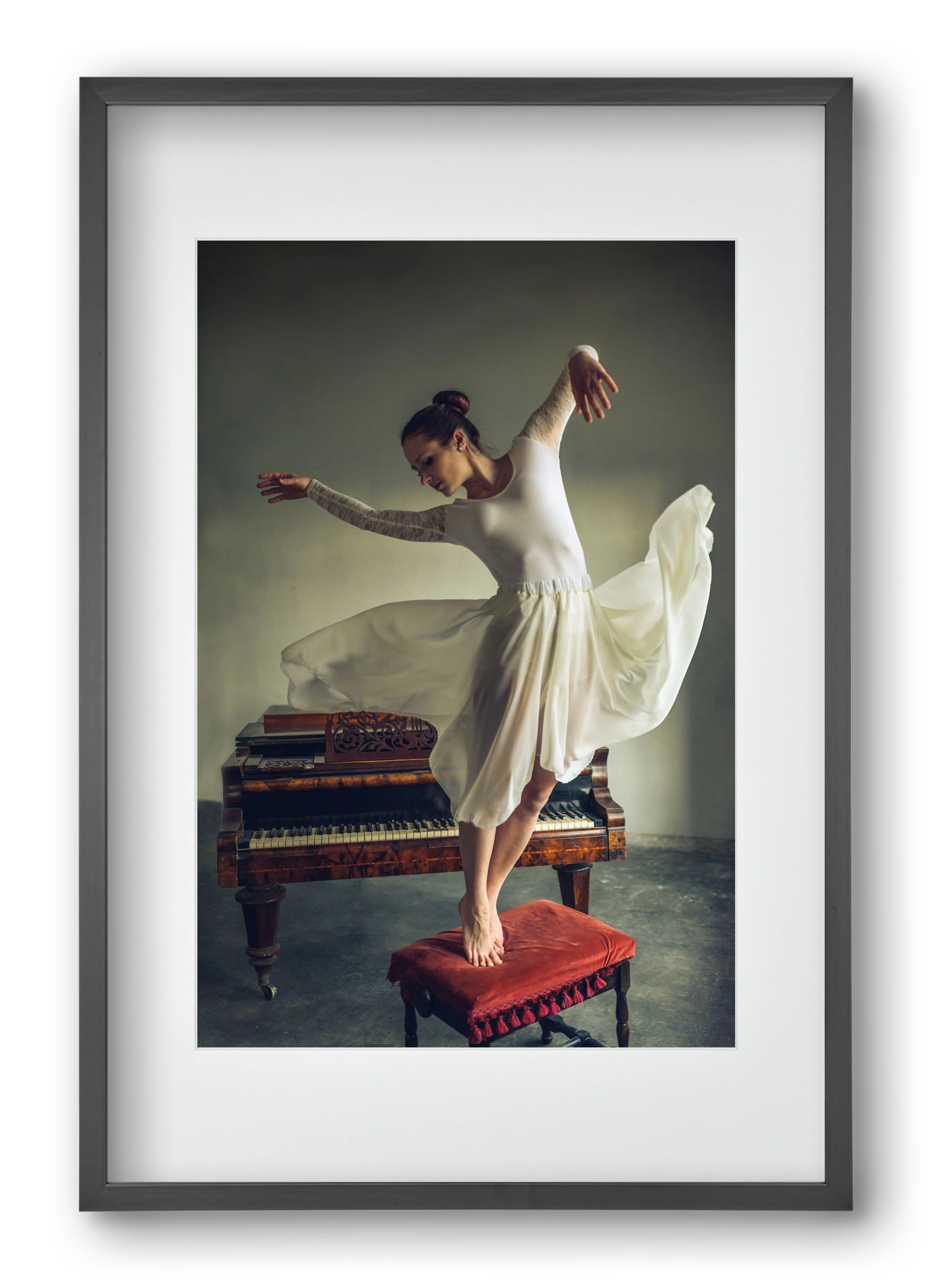 romance, 40x60 cm (30x45 cm), Fekete keret, paszpartuval