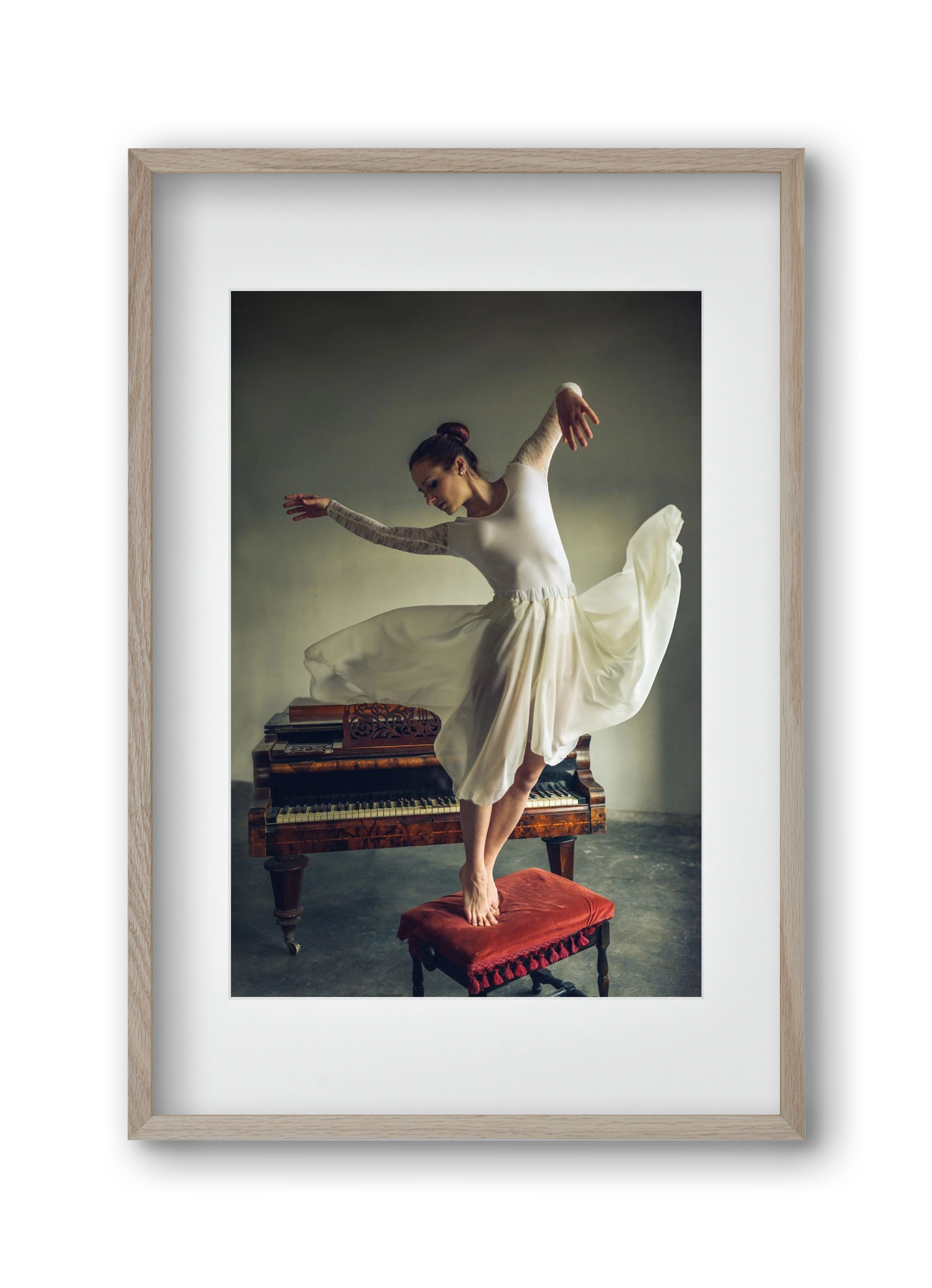 romance, 30x45 cm (20x30 cm), Tölgy keret, paszpartuval