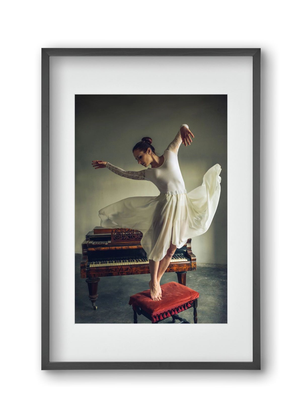 romance, 30x45 cm (20x30 cm), Fekete keret, paszpartuval