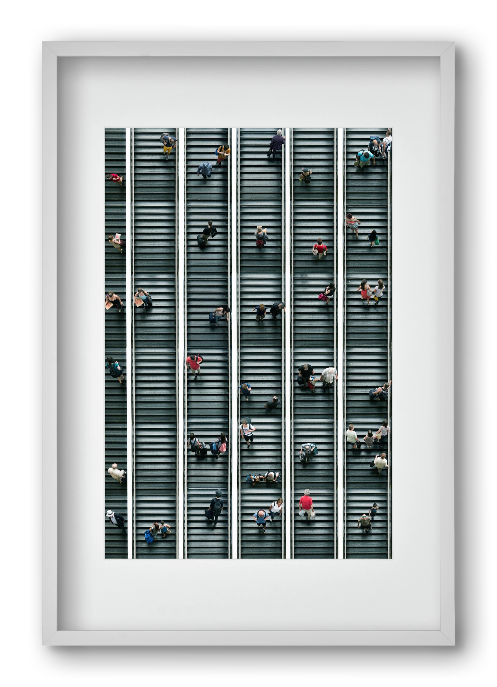 stairs & stories, 40x60 cm (30x45 cm), Fehér keret, paszpartuval