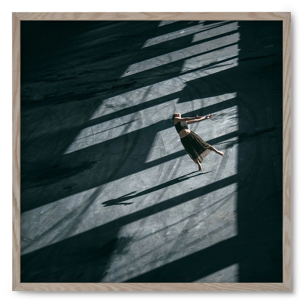 fallin', 50x50 cm (50x50 cm), Tölgy keret