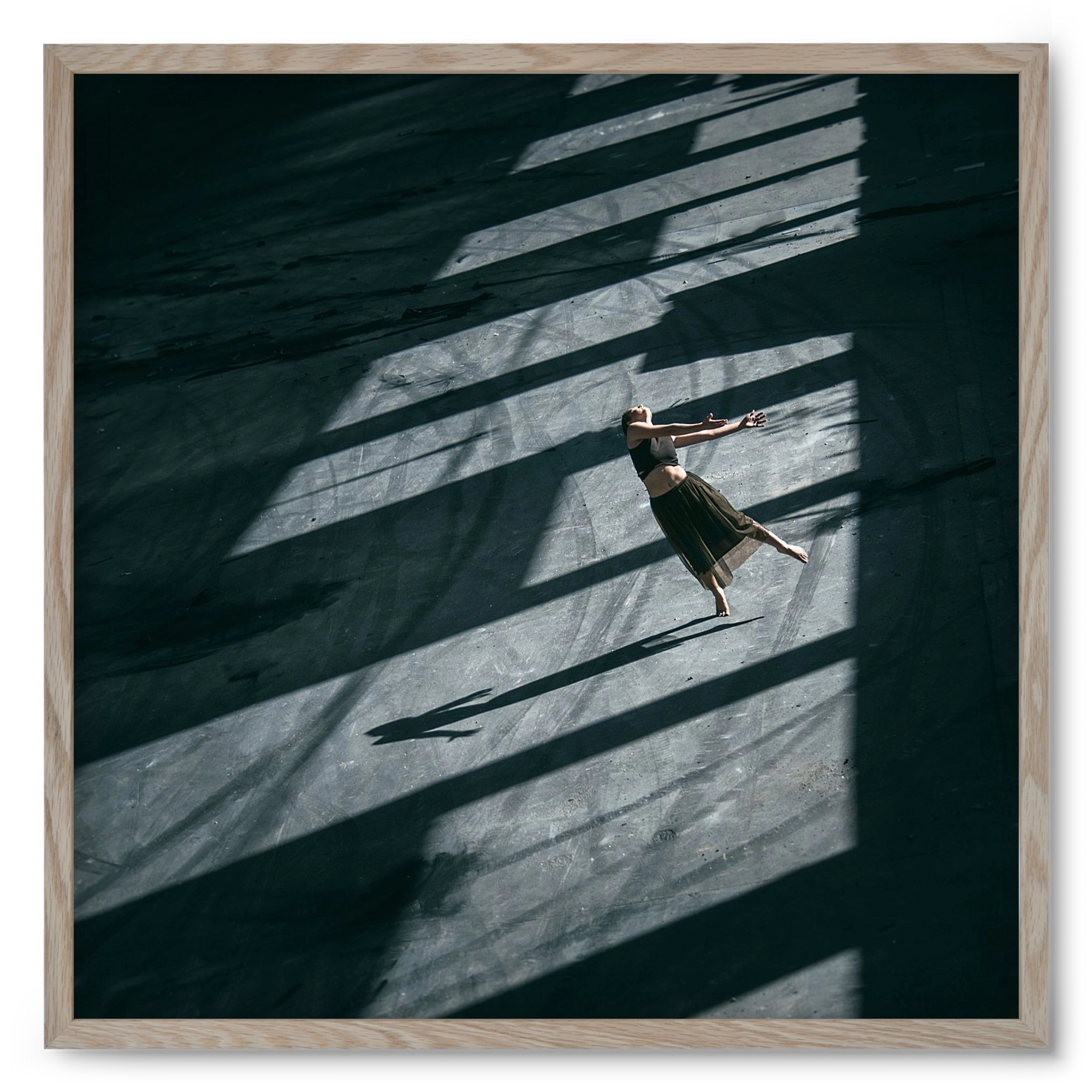 fallin', 50x50 cm (50x50 cm), Tölgy keret