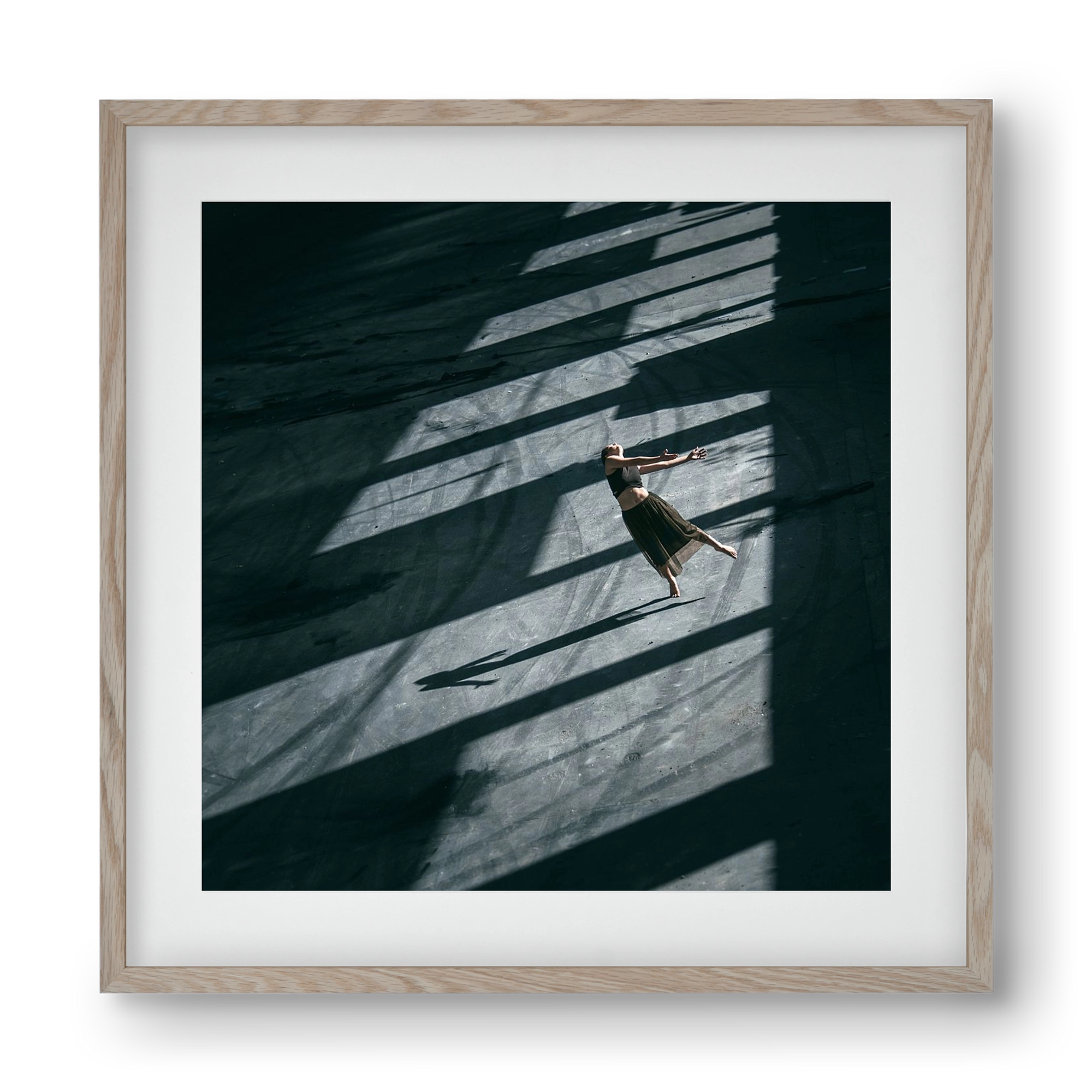 fallin', 40x40 cm (30x30 cm), Tölgy keret, paszpartuval