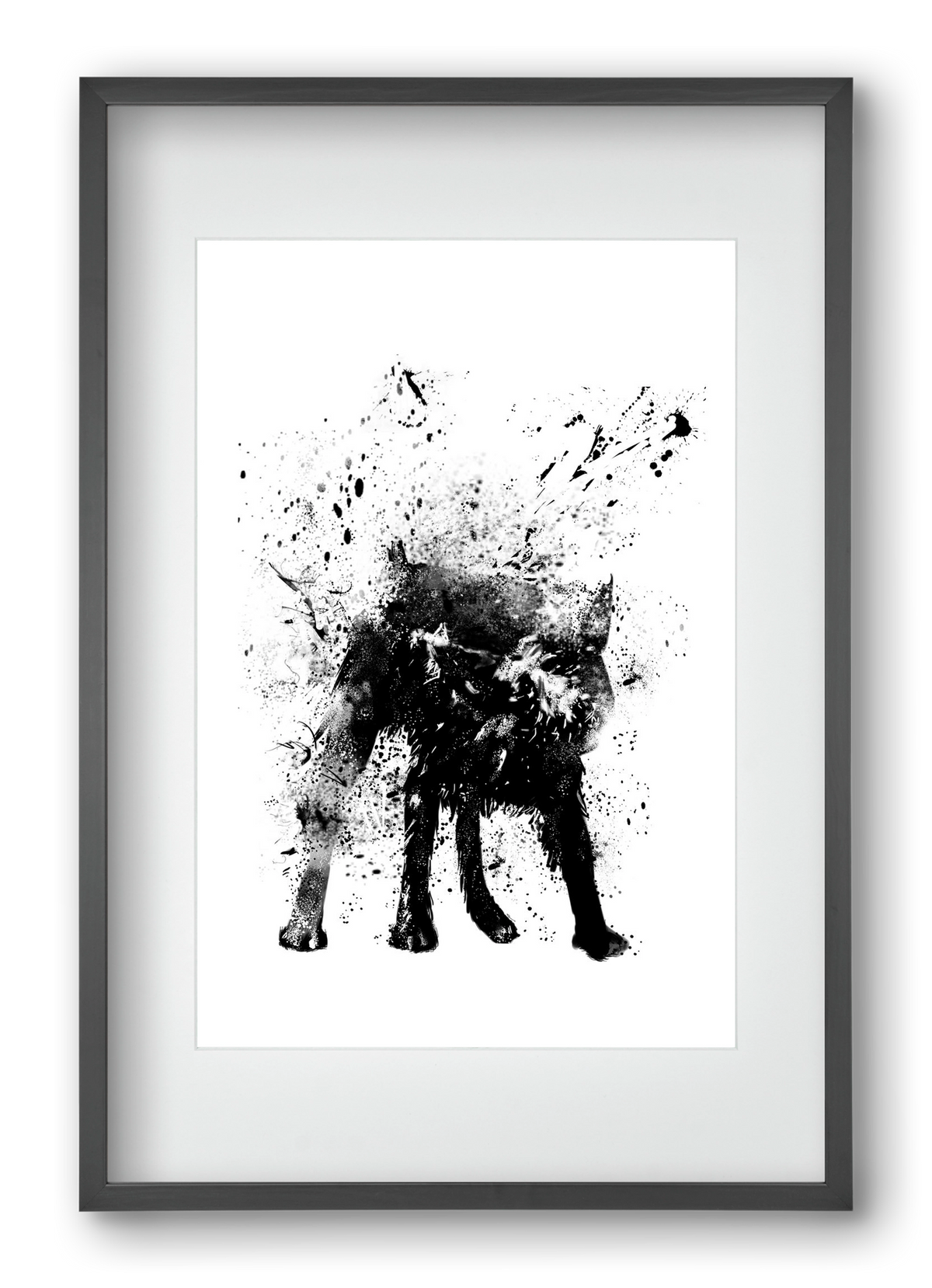 Wet dog, 40x60 cm (30x45 cm), Fekete keret, paszpartuval