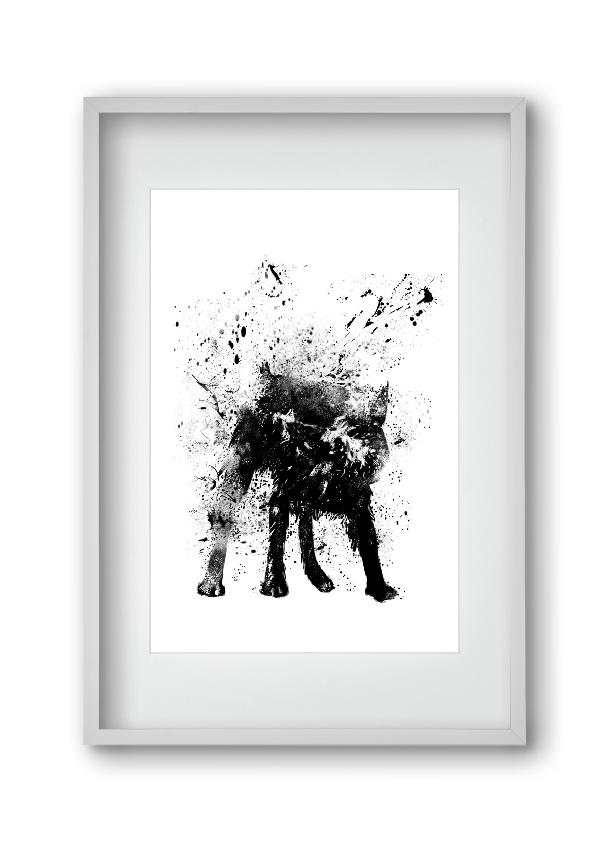 Wet dog, 30x45 cm (20x30 cm), Fehér keret, paszpartuval