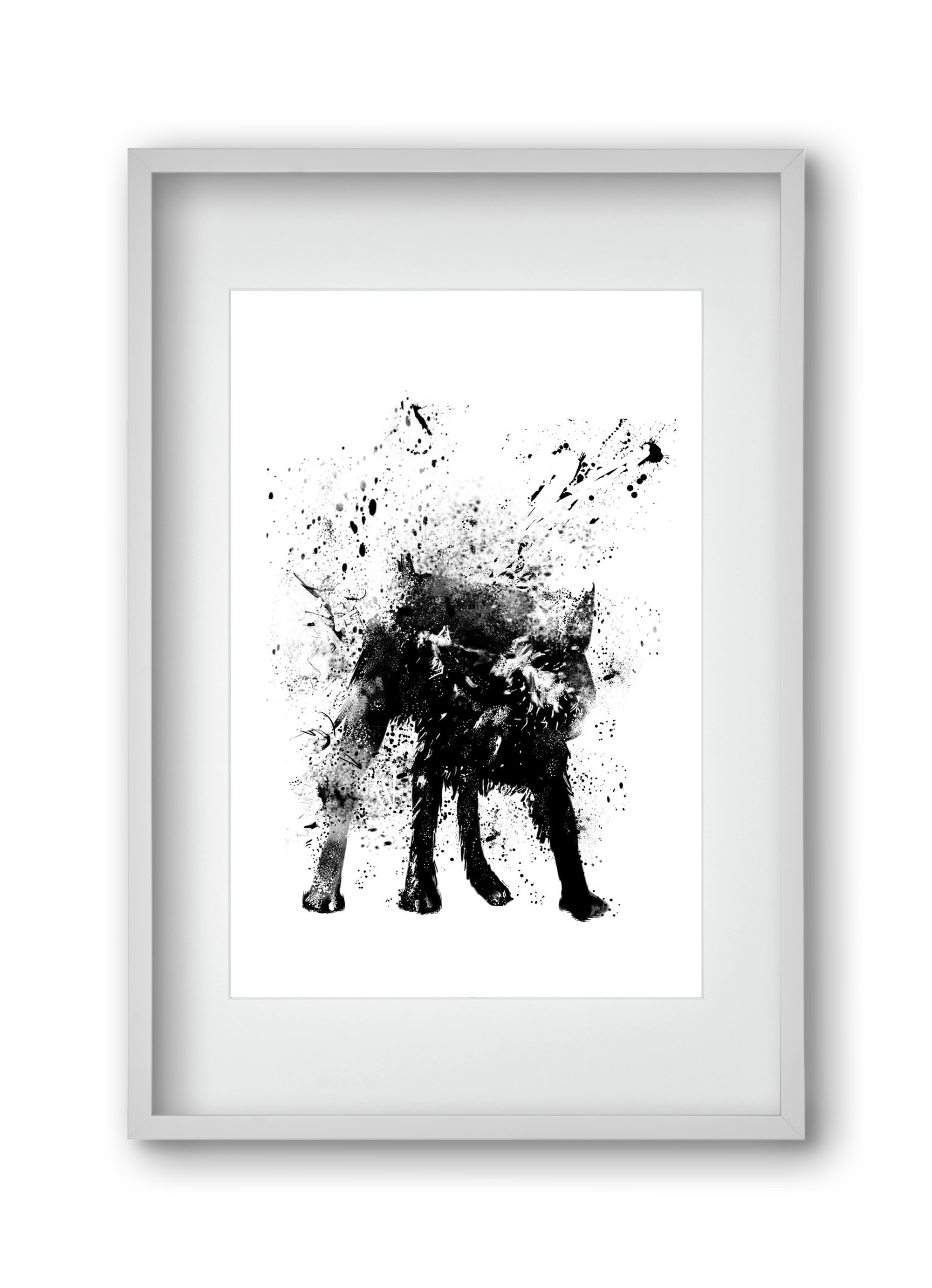 Wet dog, 30x45 cm (20x30 cm), Fehér keret, paszpartuval