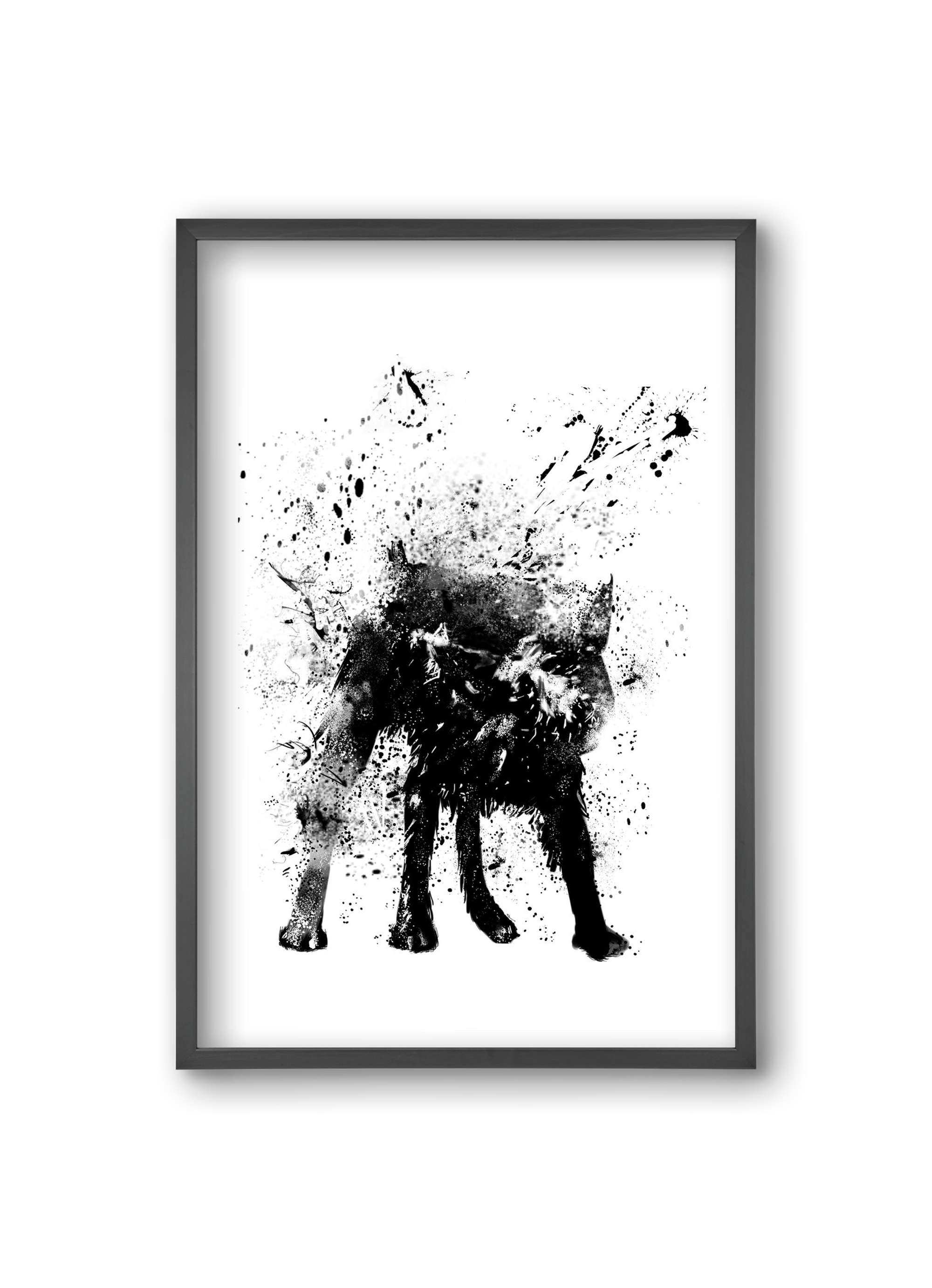 Wet dog, 20x30 cm (20x30 cm), Fekete keret