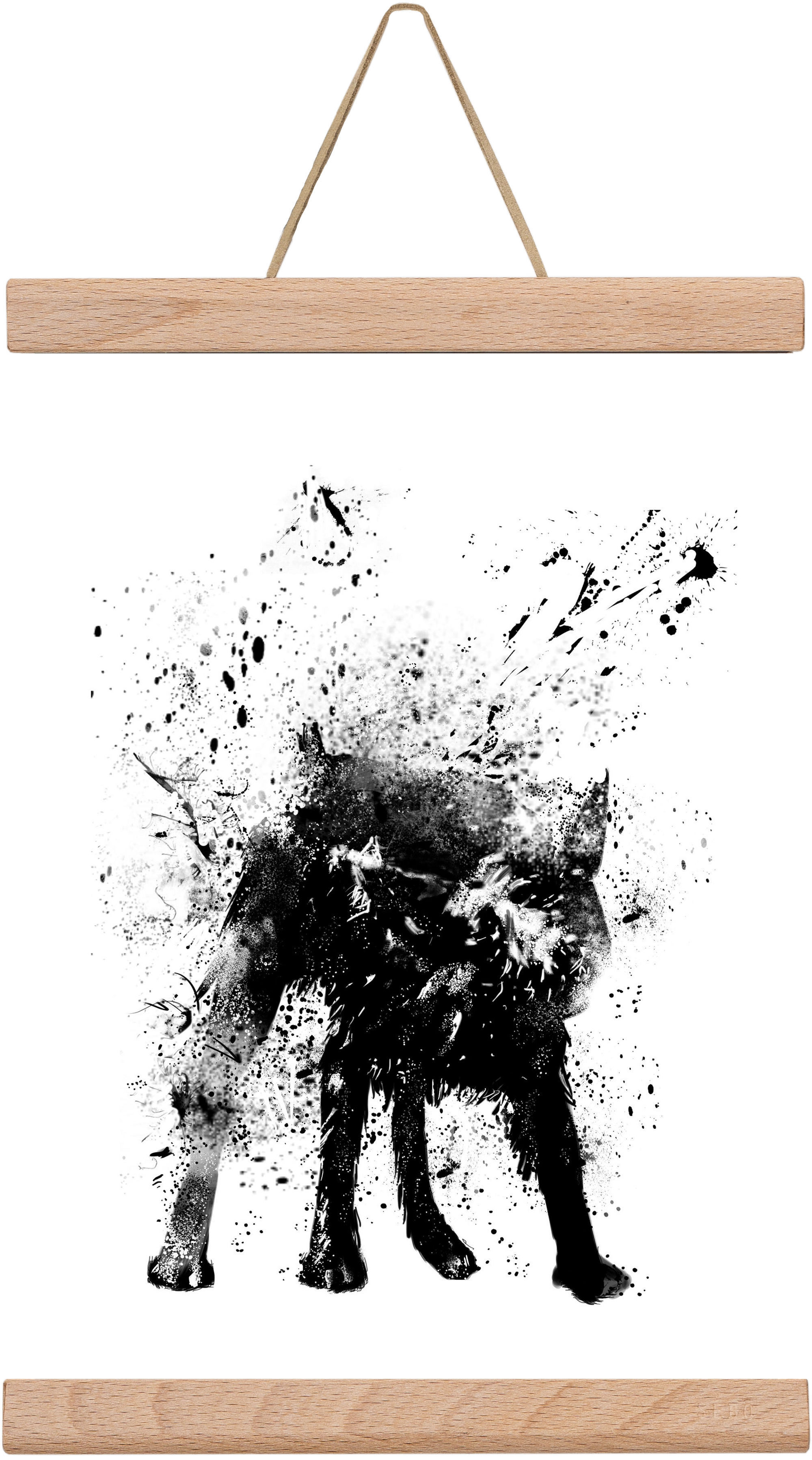 Wet dog, 20x30 cm (20x30 cm), Tölgy akasztó