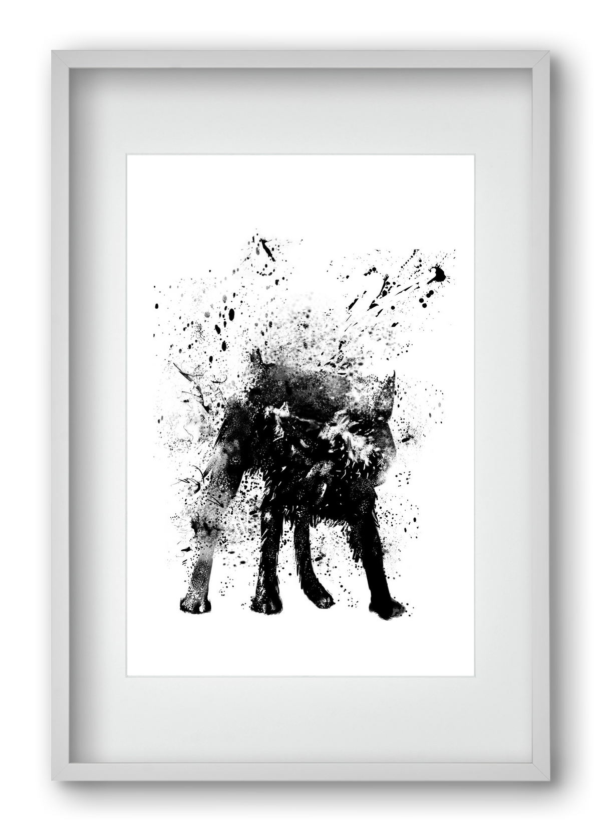 Wet dog, 40x60 cm (30x45 cm), Fehér keret, paszpartuval