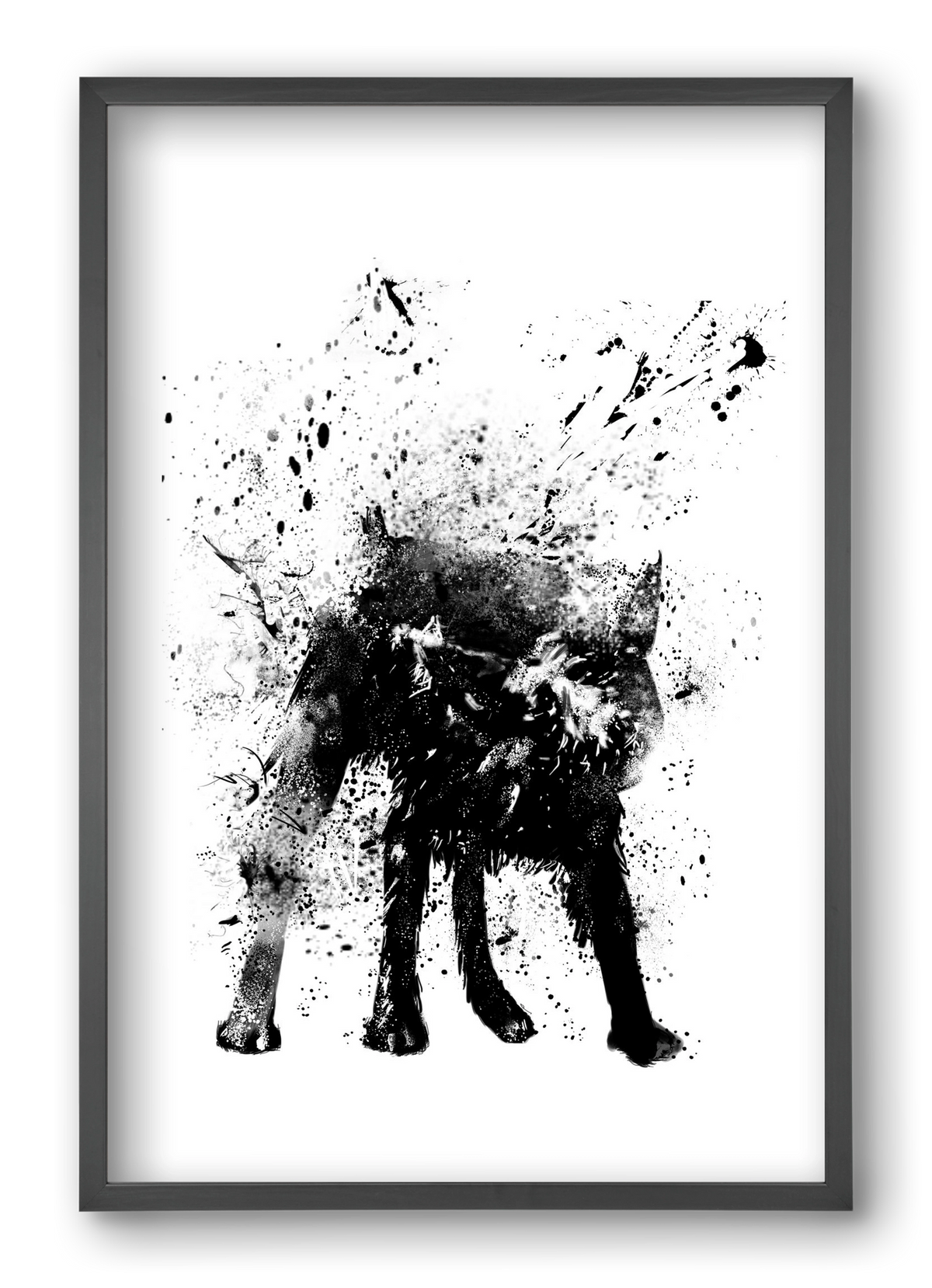 Wet dog, 40x60 cm (40x60 cm), Fekete keret