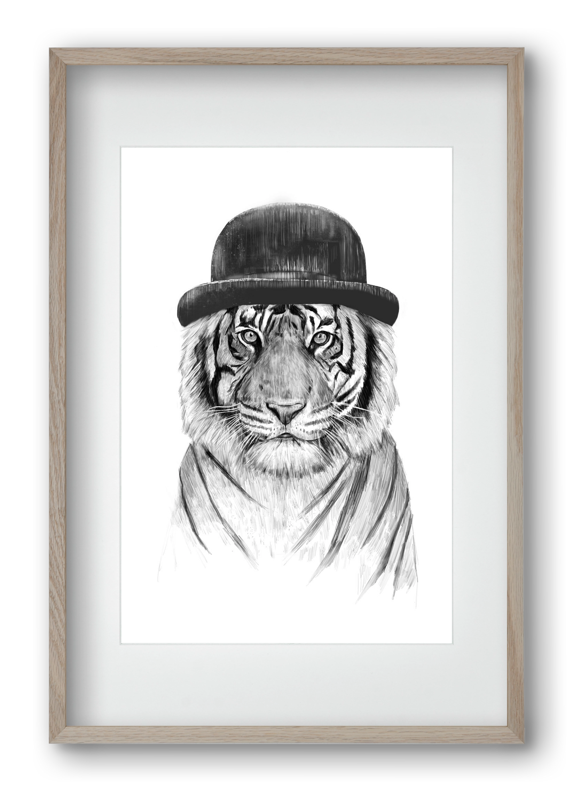 Welcome to the jungle, 40x60 cm (30x45 cm), Tölgy keret, paszpartuval