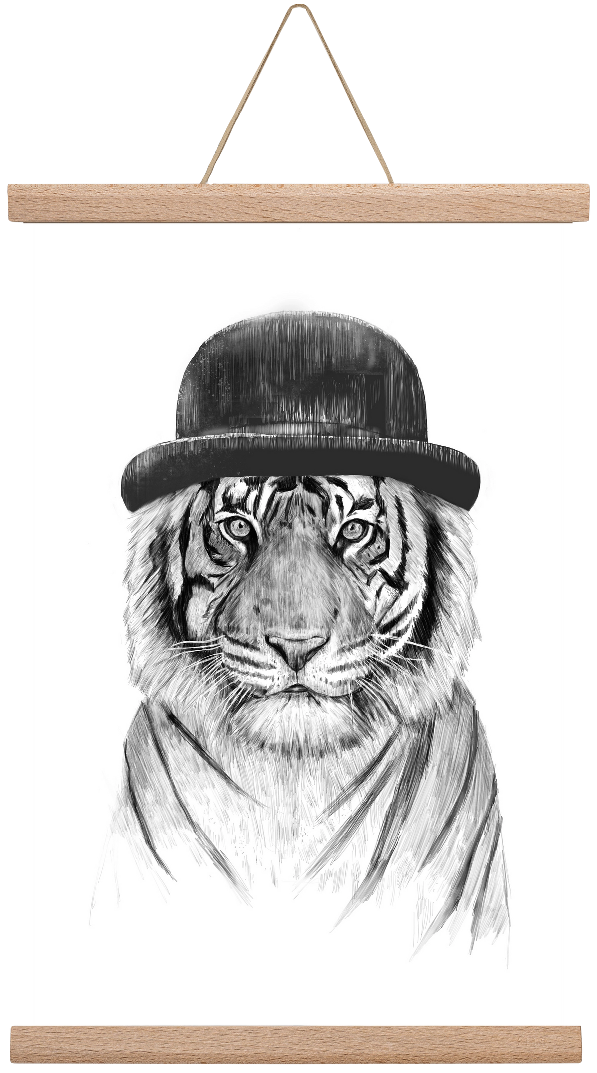 Welcome to the jungle, 30x45 cm (30x45 cm), Tölgy akasztó