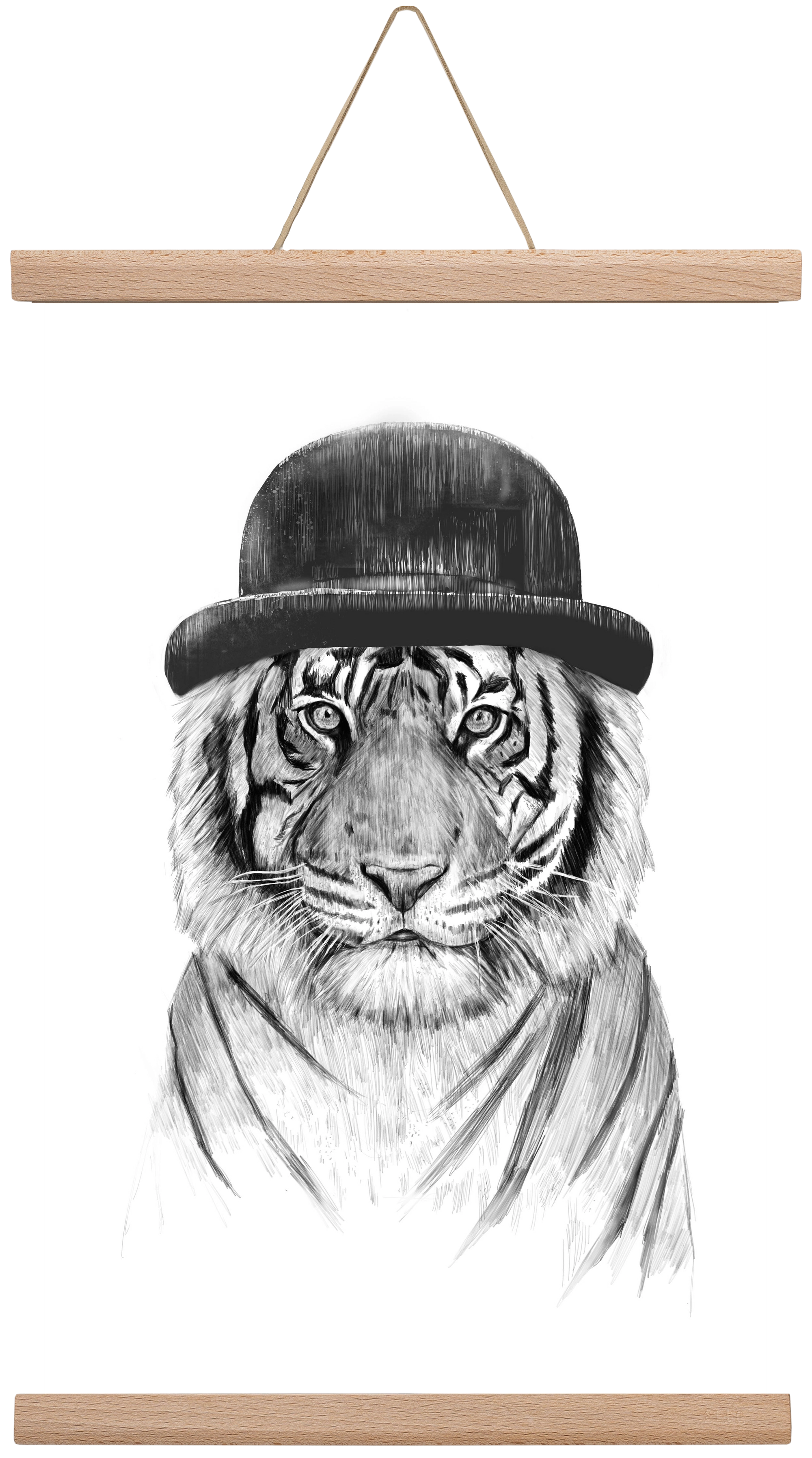 Welcome to the jungle, 30x45 cm (30x45 cm), Tölgy akasztó