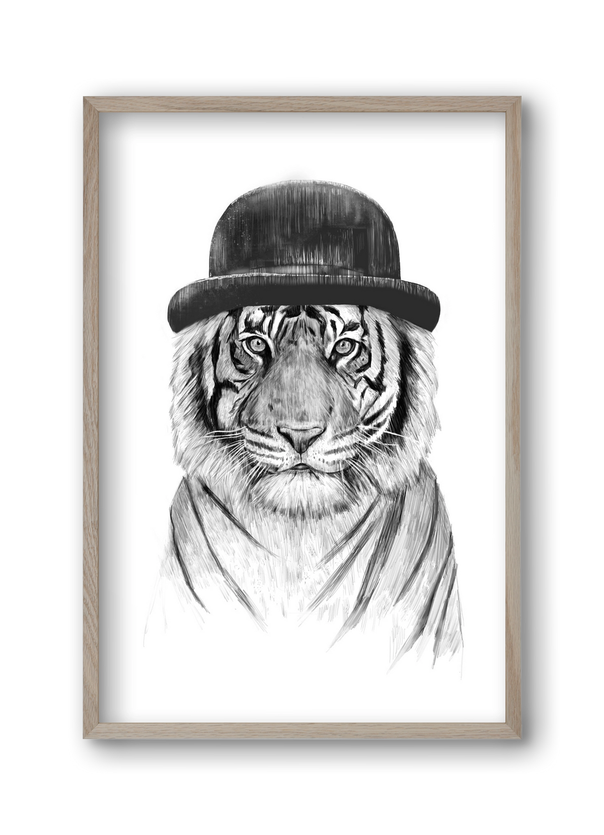 Welcome to the jungle, 30x45 cm (30x45 cm), Tölgy keret