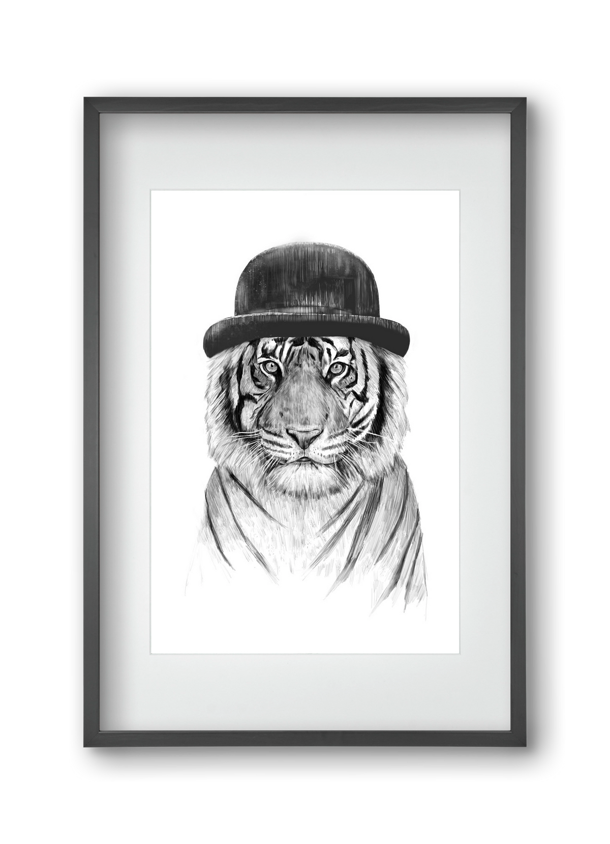 Welcome to the jungle, 30x45 cm (20x30 cm), Fekete keret, paszpartuval