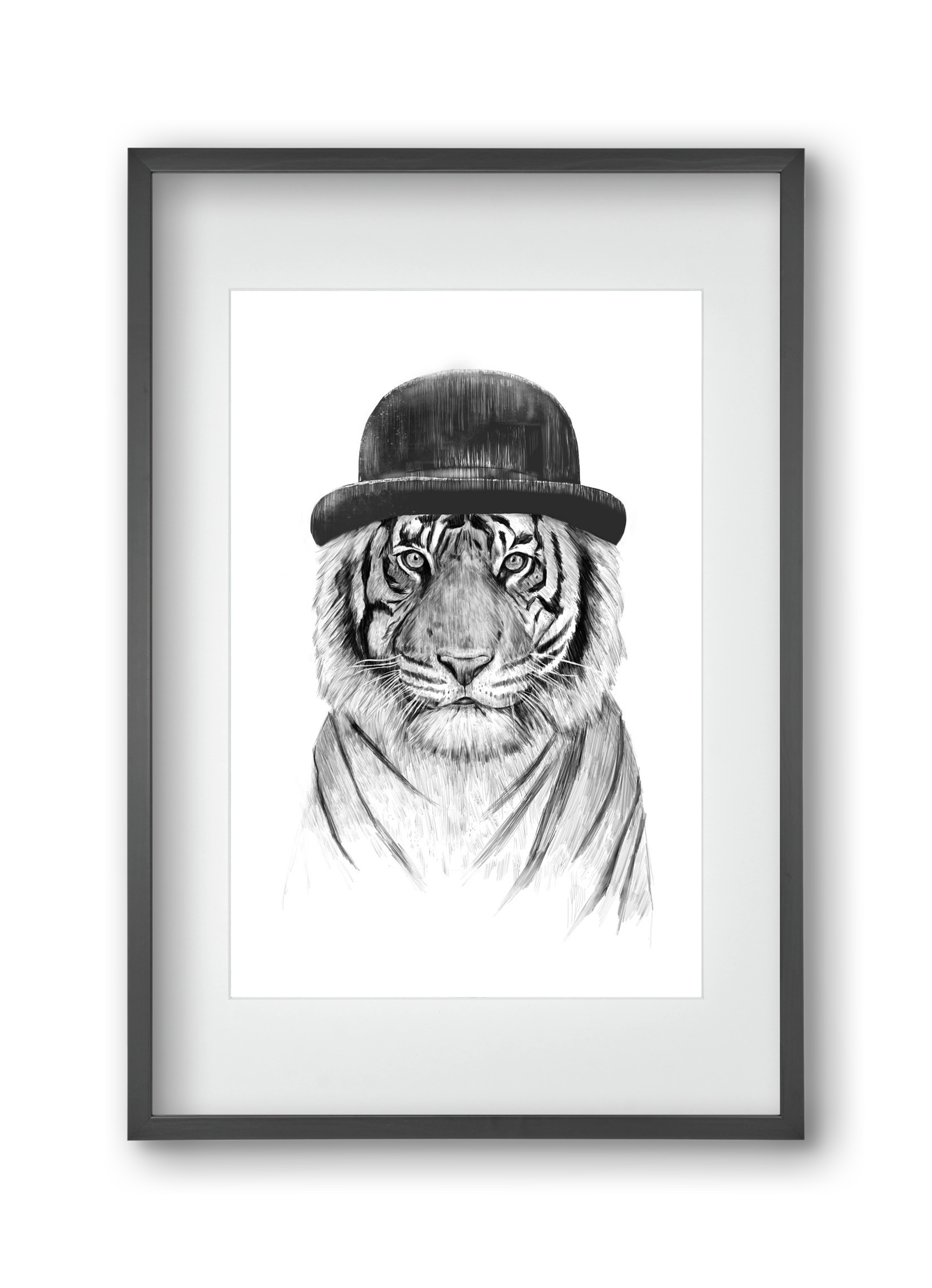 Welcome to the jungle, 30x45 cm (20x30 cm), Fekete keret, paszpartuval