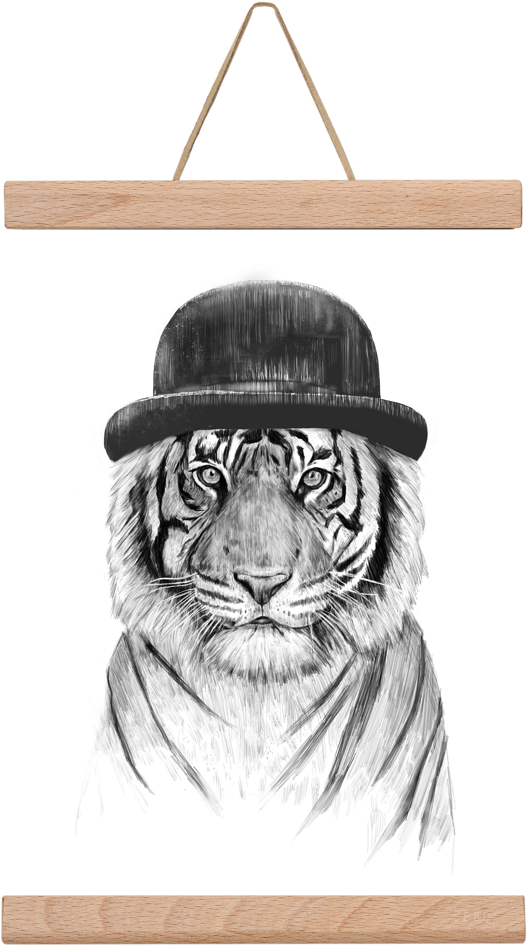 Welcome to the jungle, 20x30 cm (20x30 cm), Tölgy akasztó