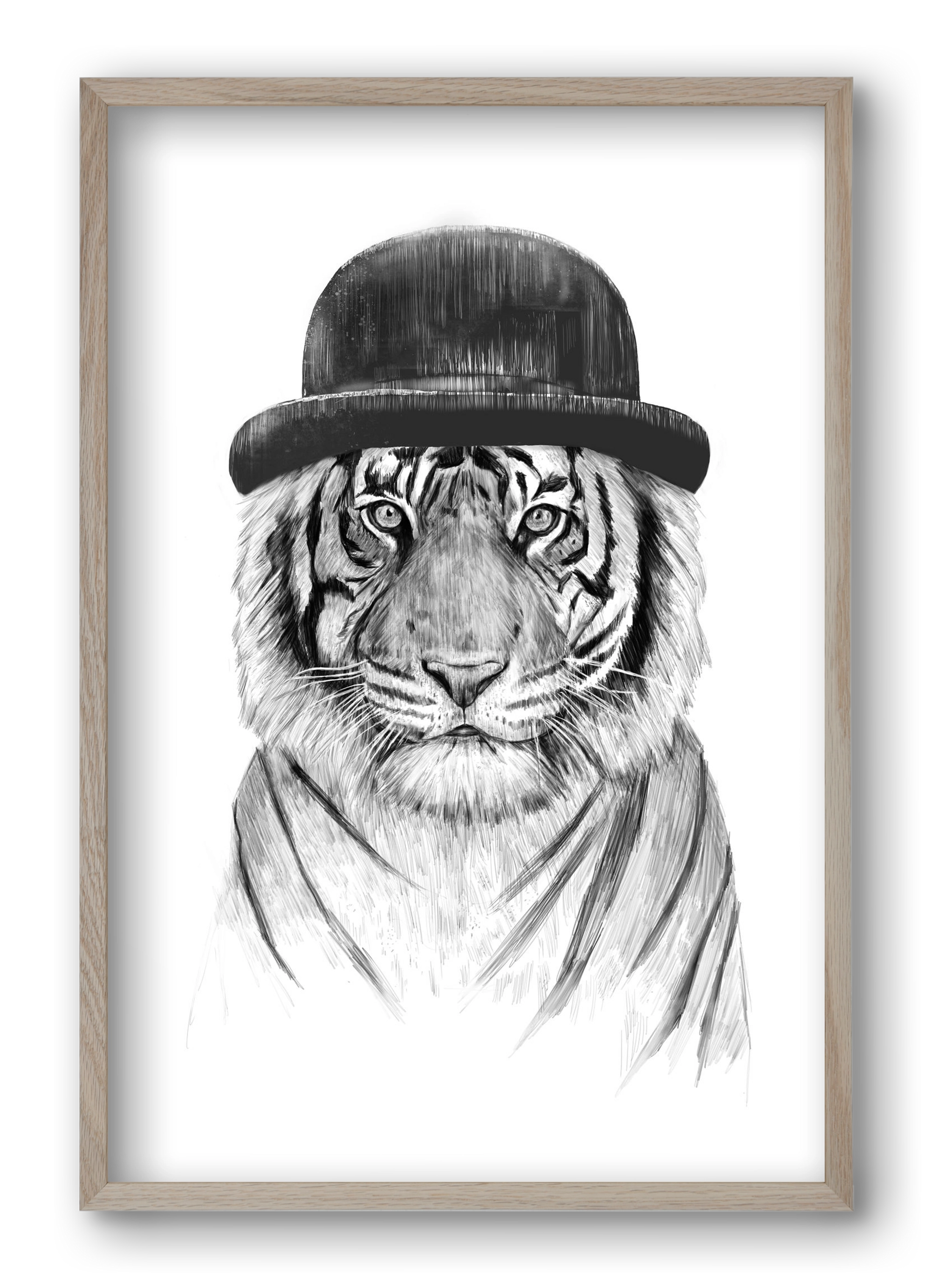 Welcome to the jungle, 40x60 cm (40x60 cm), Tölgy keret