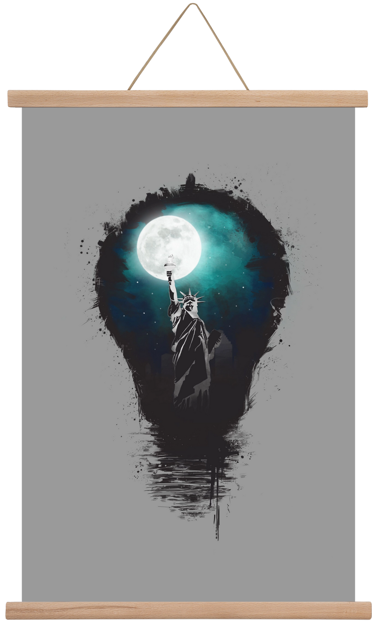 Big city lights, 40x60 cm (40x60 cm), Tölgy akasztó