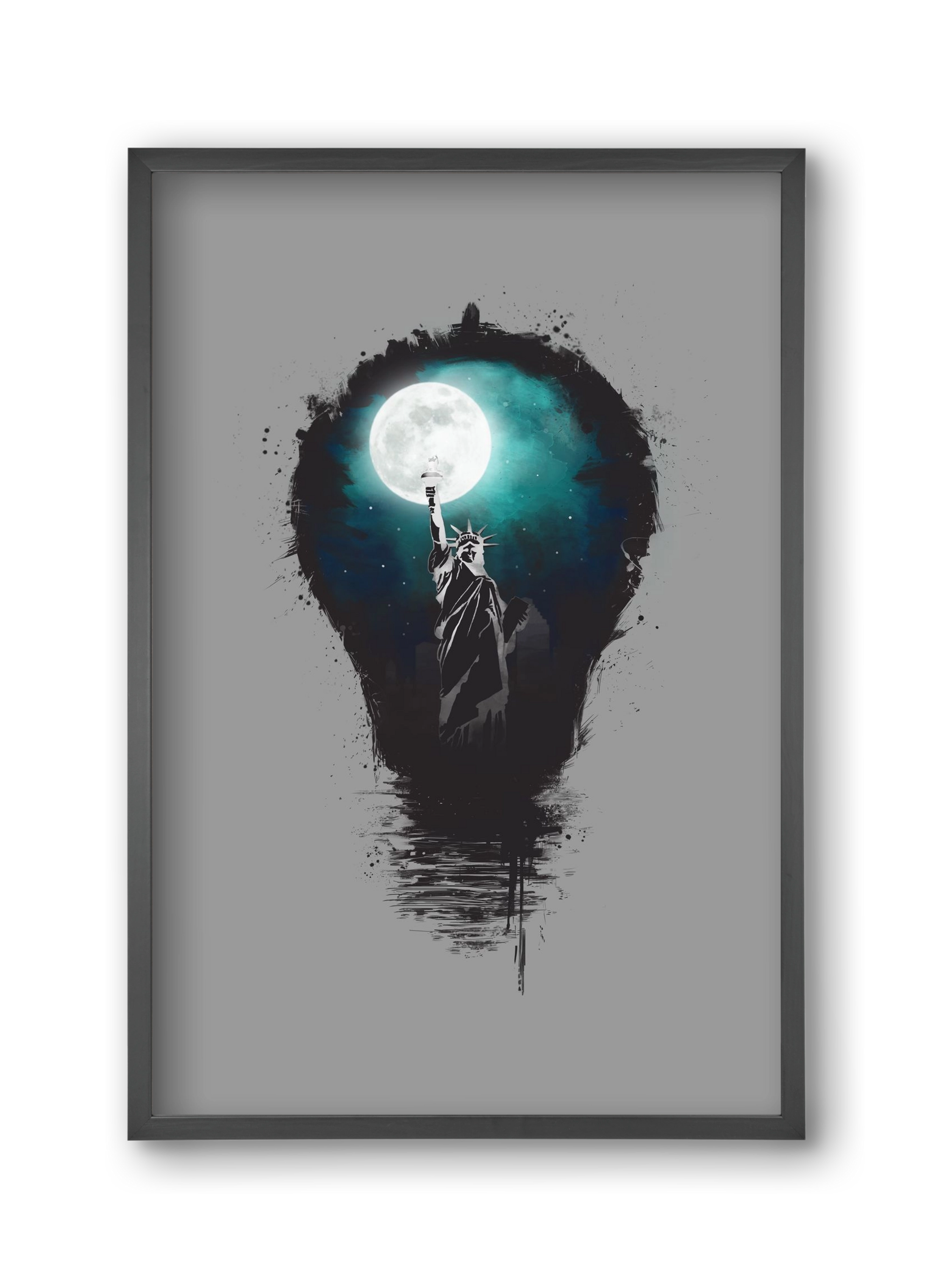 Big city lights, 30x45 cm (30x45 cm), Fekete keret