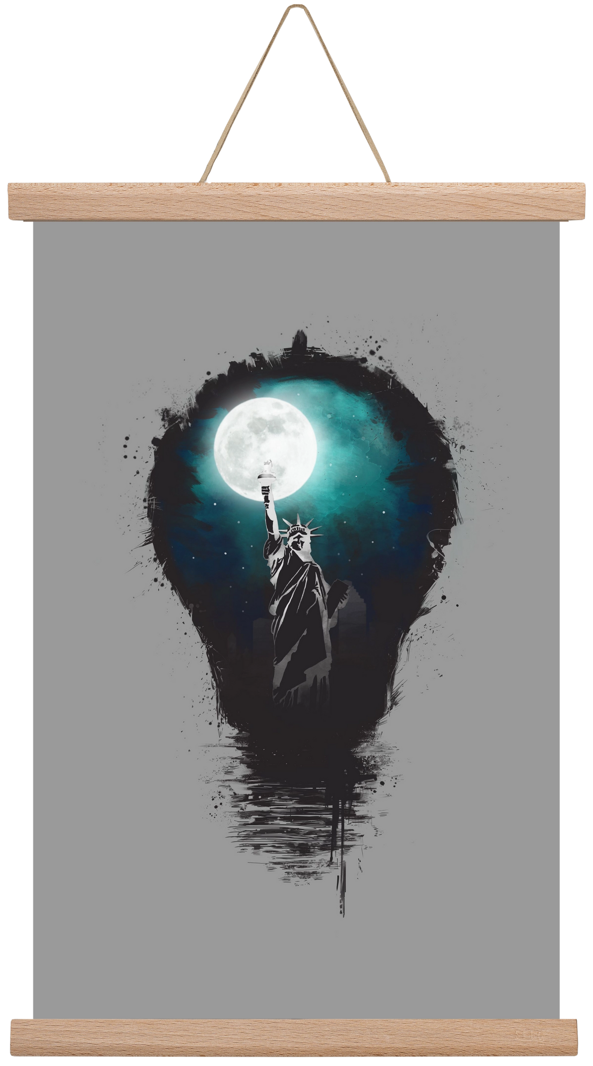 Big city lights, 30x45 cm (30x45 cm), Tölgy akasztó