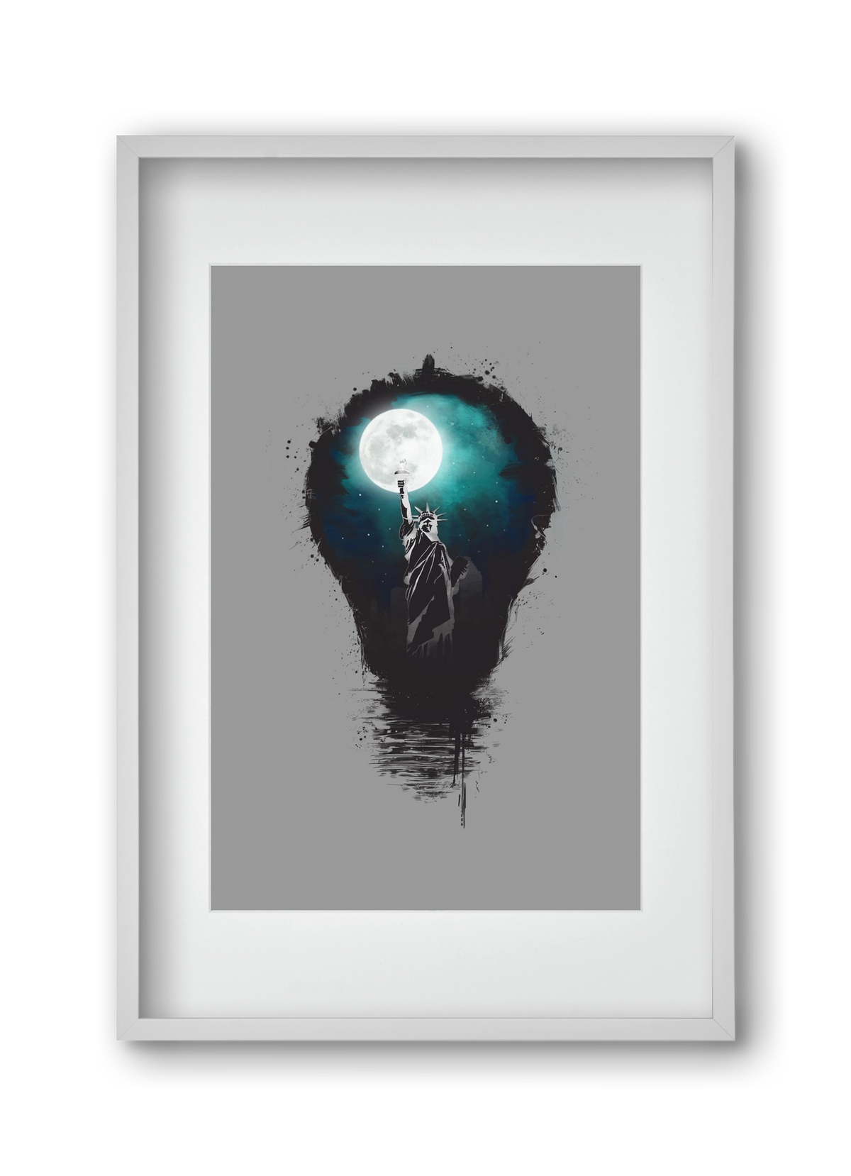 Big city lights, 30x45 cm (20x30 cm), Fehér keret, paszpartuval