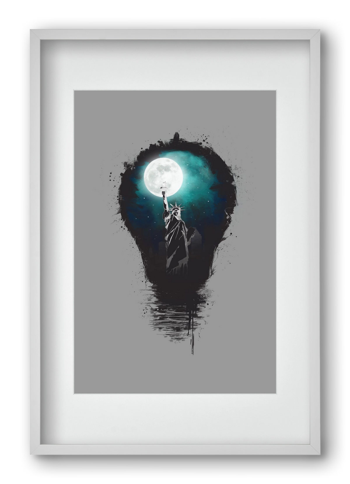 Big city lights, 40x60 cm (30x45 cm), Fehér keret, paszpartuval