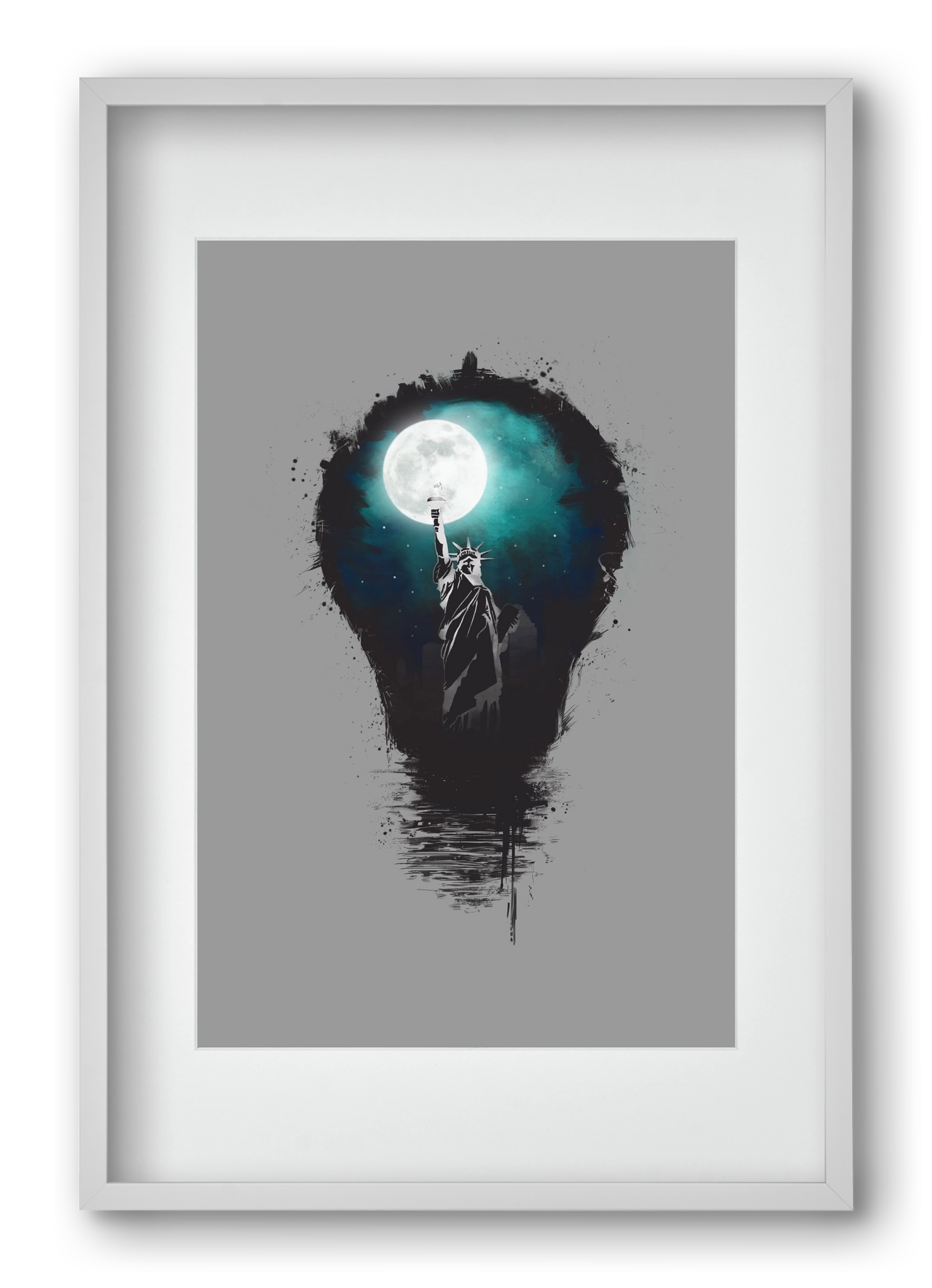 Big city lights, 40x60 cm (30x45 cm), Fehér keret, paszpartuval