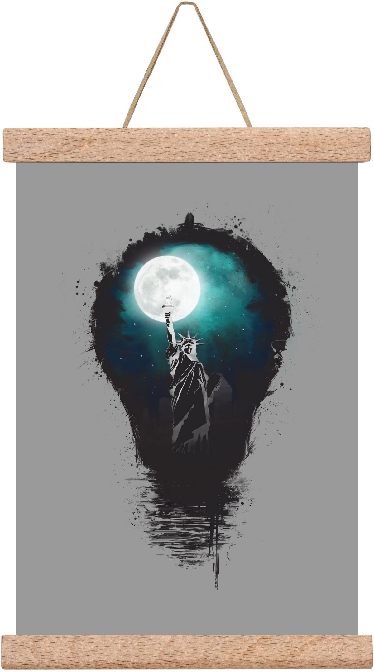 Big city lights, 20x30 cm (20x30 cm), Tölgy akasztó