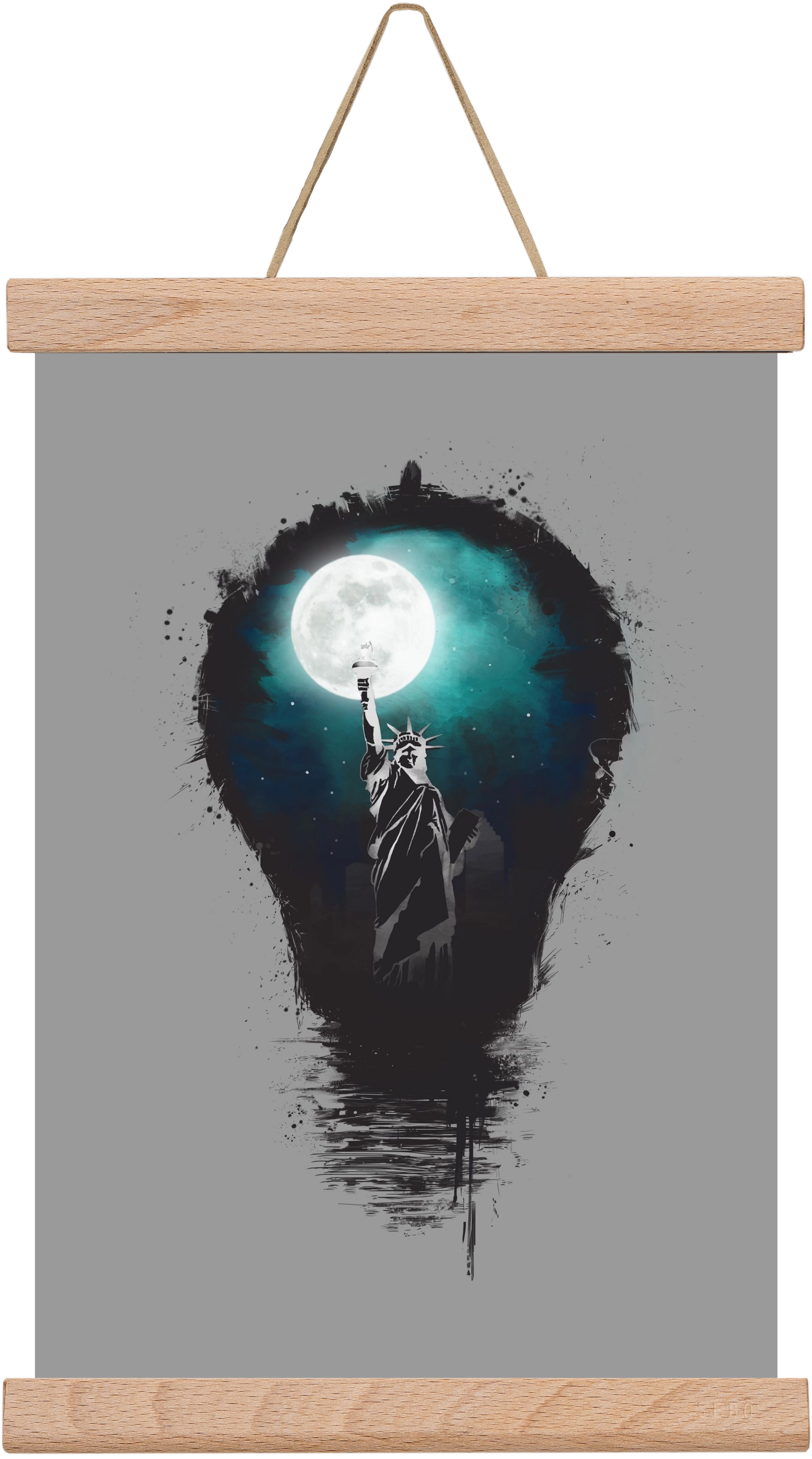 Big city lights, 20x30 cm (20x30 cm), Tölgy akasztó