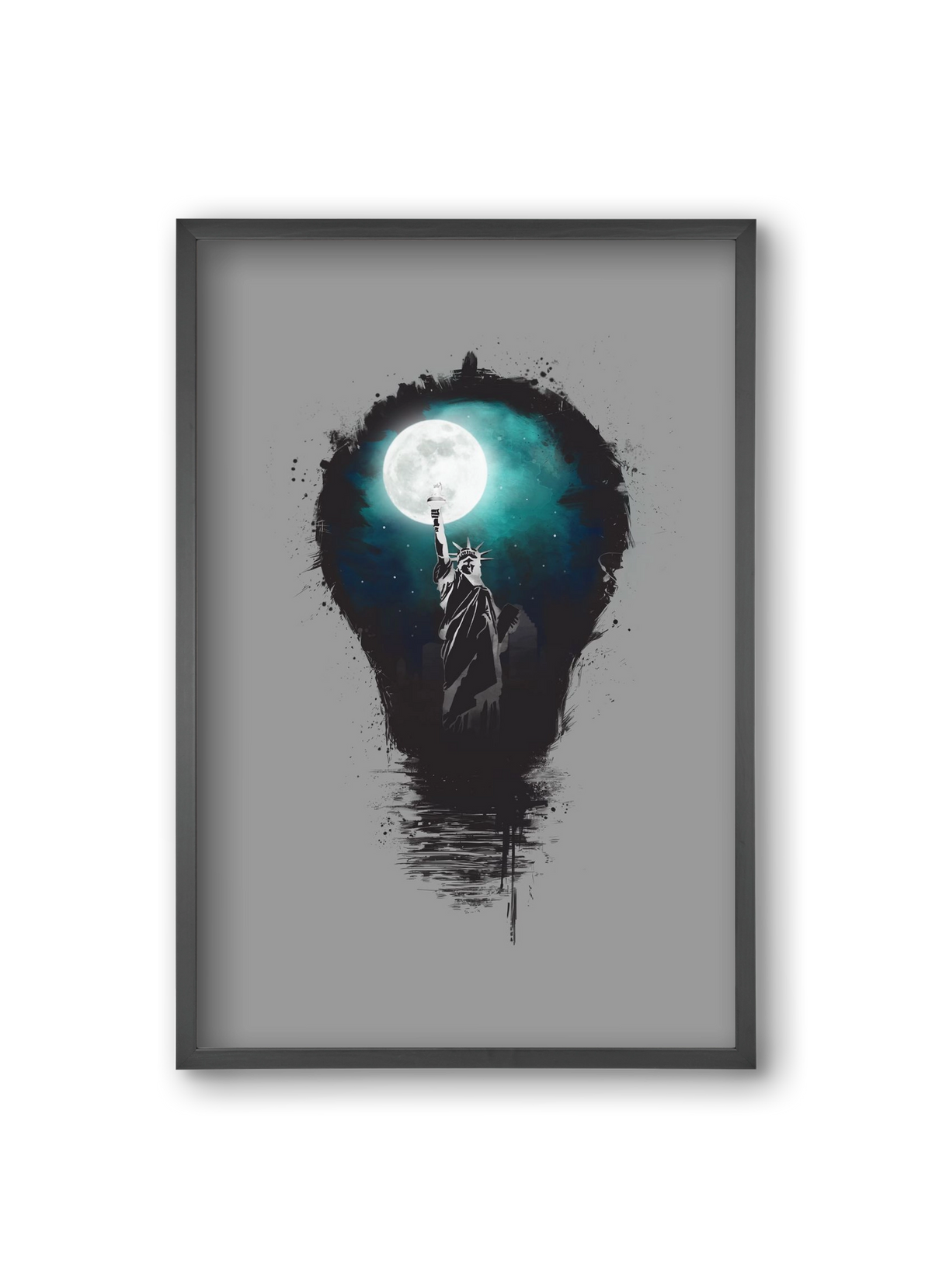 Big city lights, 20x30 cm (20x30 cm), Fekete keret