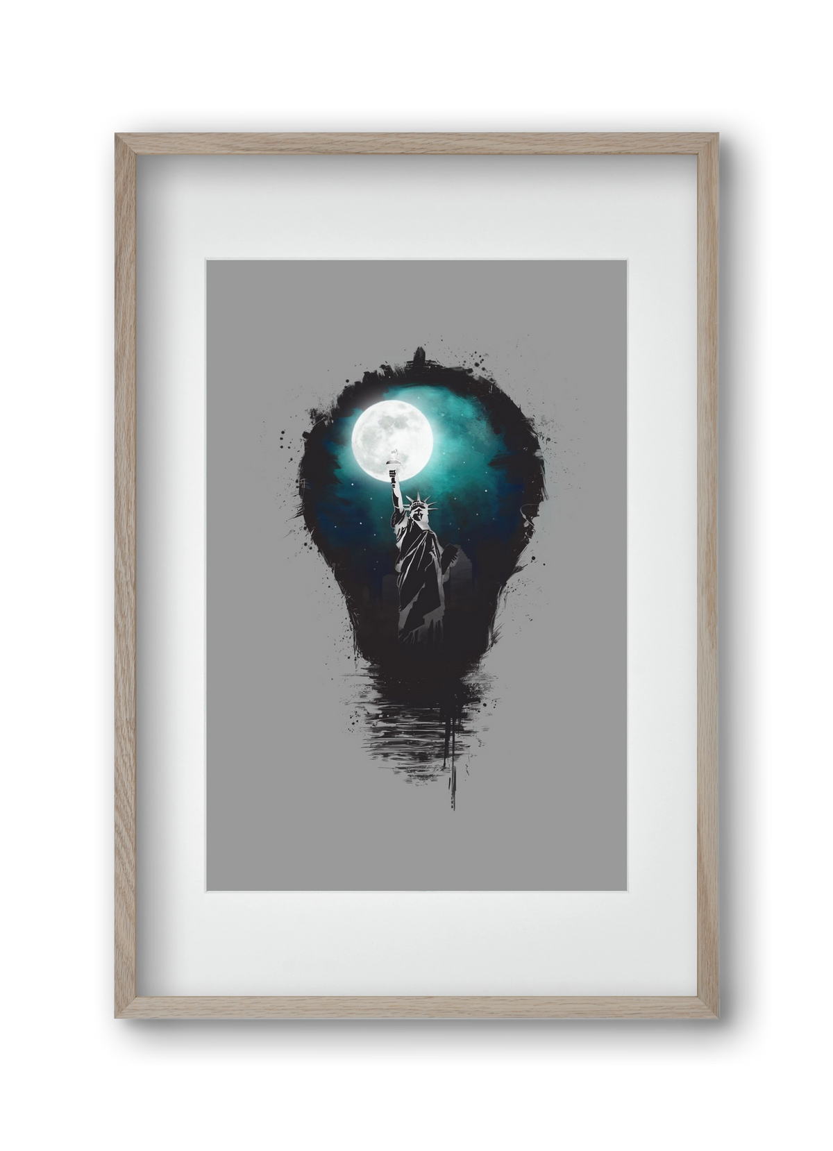 Big city lights, 30x45 cm (20x30 cm), Tölgy keret, paszpartuval