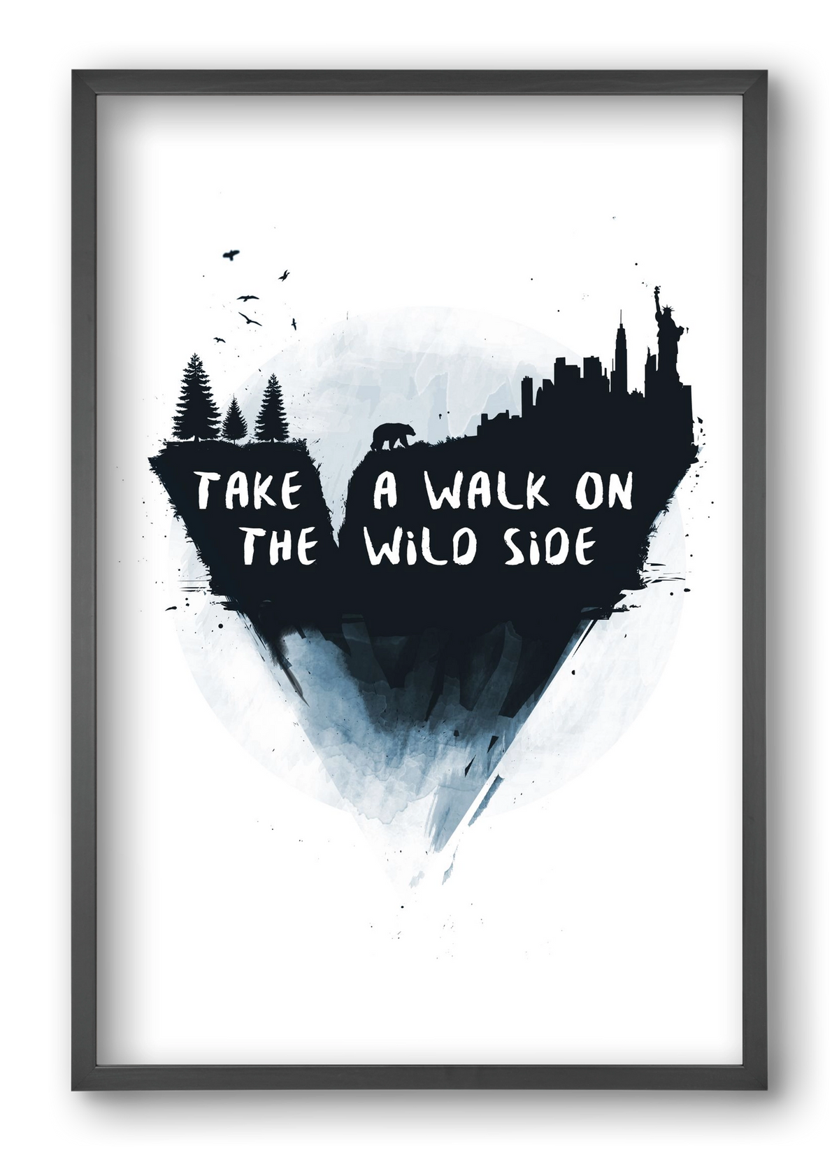 Walk on the wild side, 40x60 cm (40x60 cm), Fekete keret