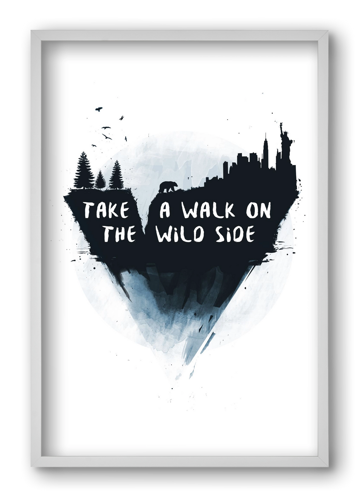 Walk on the wild side, 40x60 cm (40x60 cm), Fehér keret
