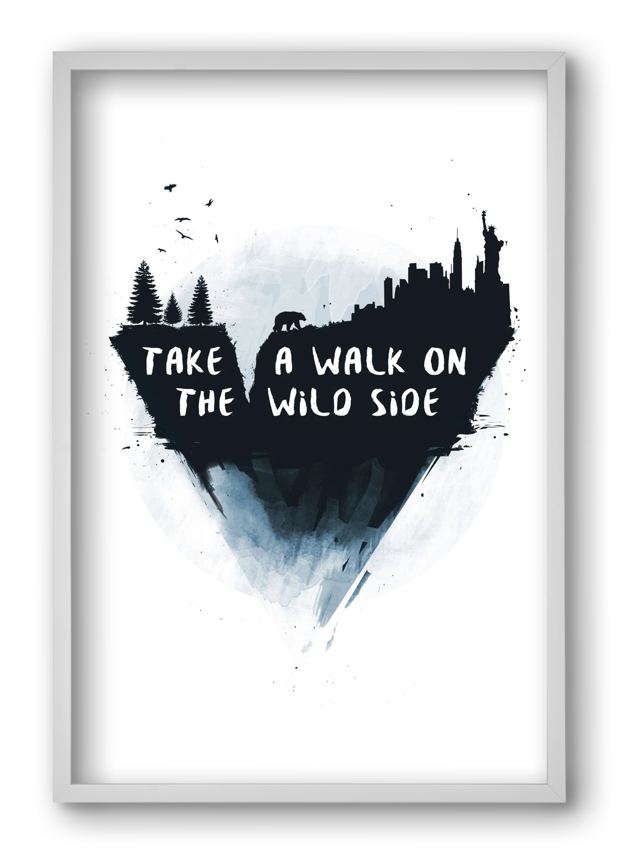 Walk on the wild side, 40x60 cm (40x60 cm), Fehér keret