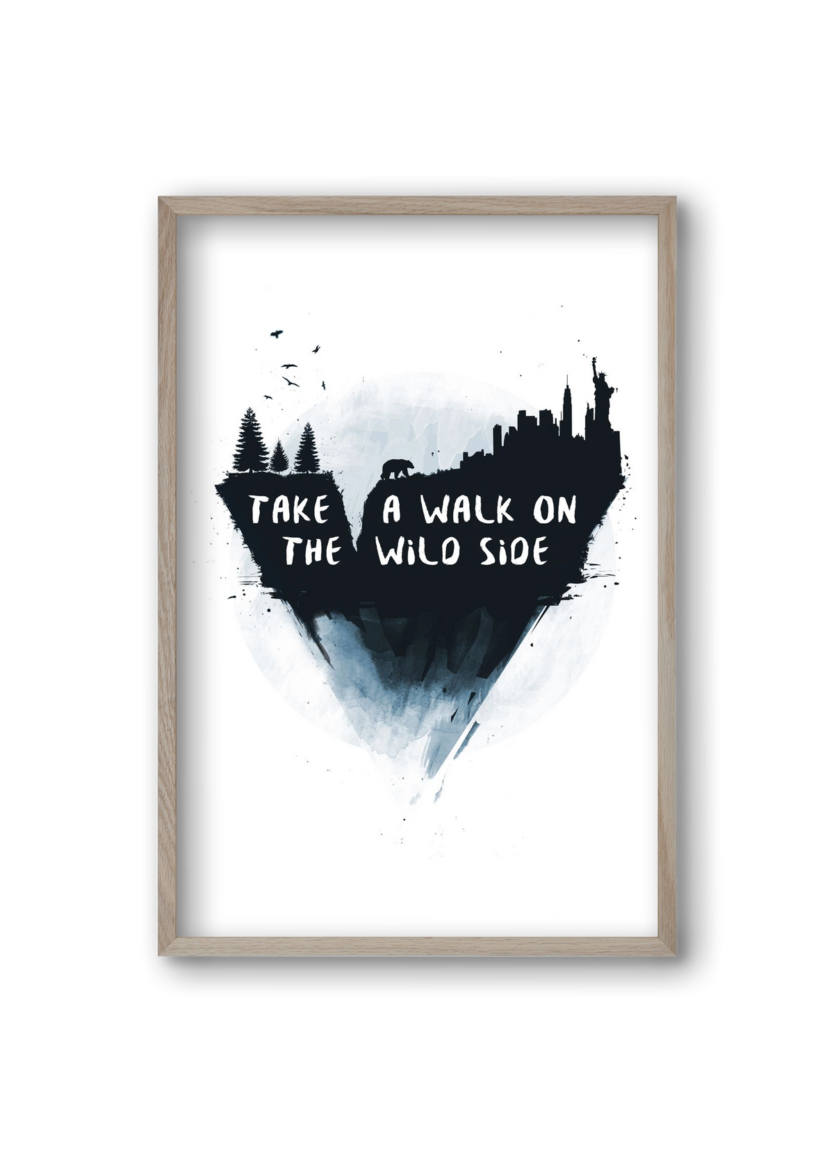 Walk on the wild side, 20x30 cm (20x30 cm), Tölgy keret