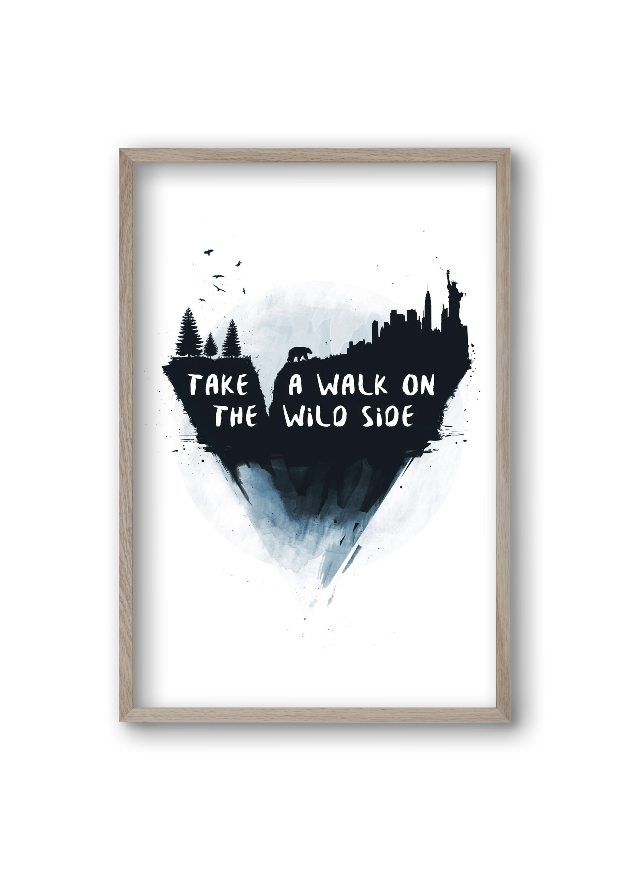 Walk on the wild side, 20x30 cm (20x30 cm), Tölgy keret