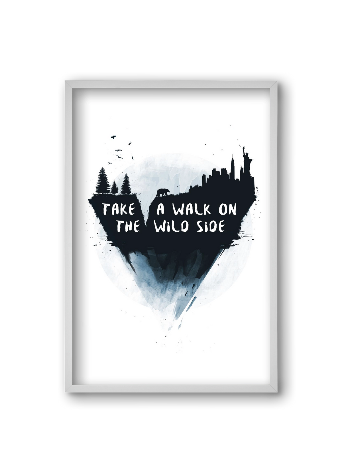 Walk on the wild side, 20x30 cm (20x30 cm), Fehér keret