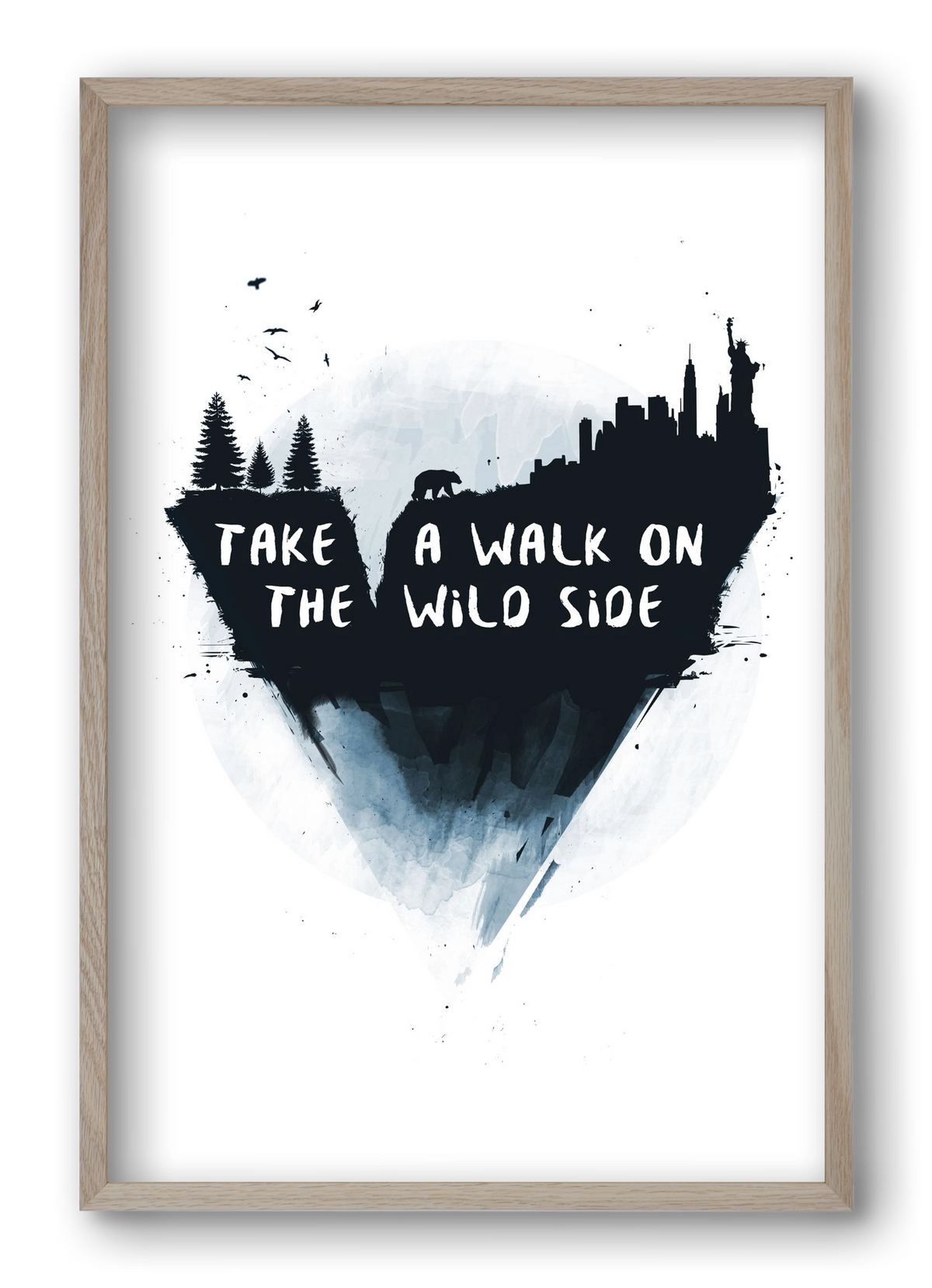 Walk on the wild side, 40x60 cm (40x60 cm), Tölgy keret