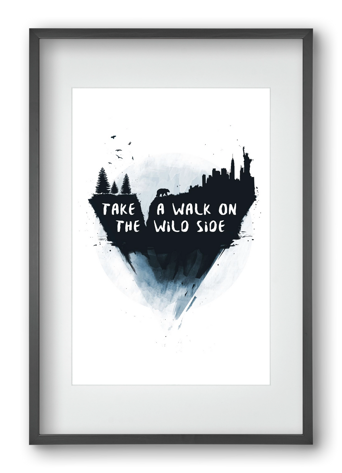 Walk on the wild side, 40x60 cm (30x45 cm), Fekete keret, paszpartuval