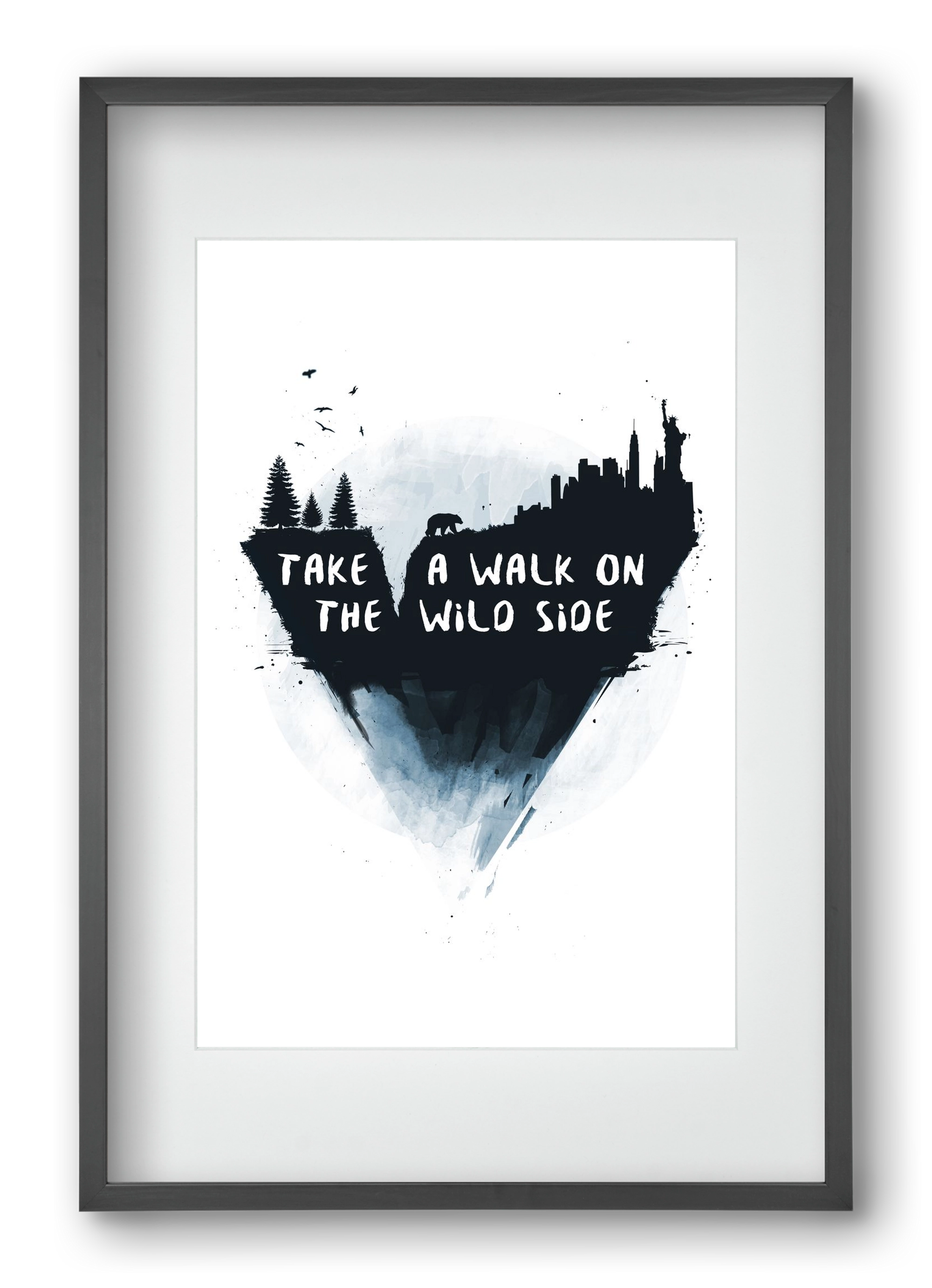 Walk on the wild side, 40x60 cm (30x45 cm), Fekete keret, paszpartuval