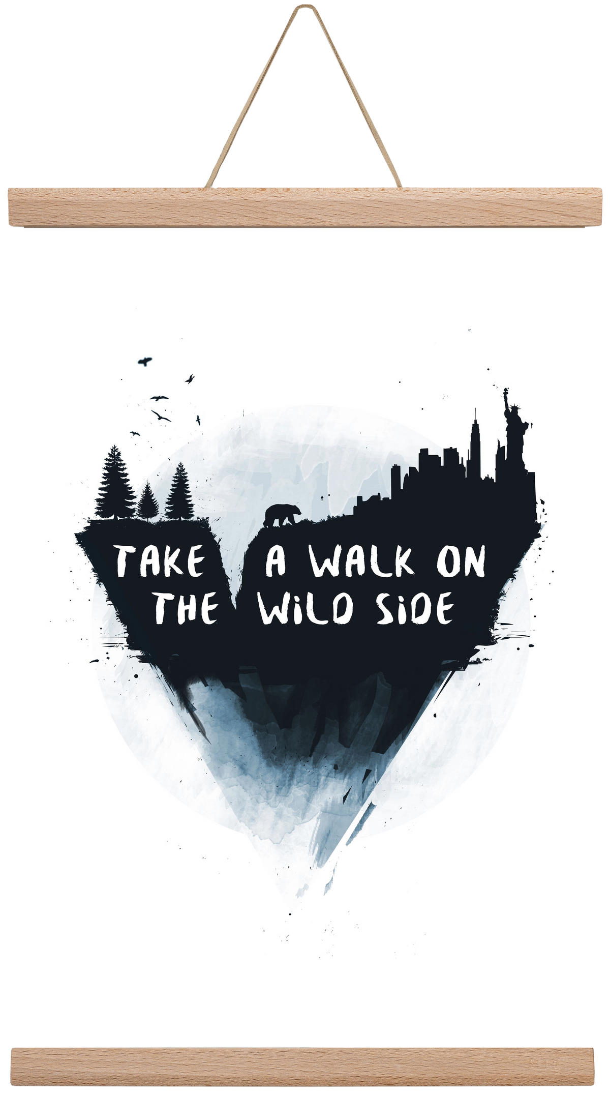 Walk on the wild side, 30x45 cm (30x45 cm), Tölgy akasztó