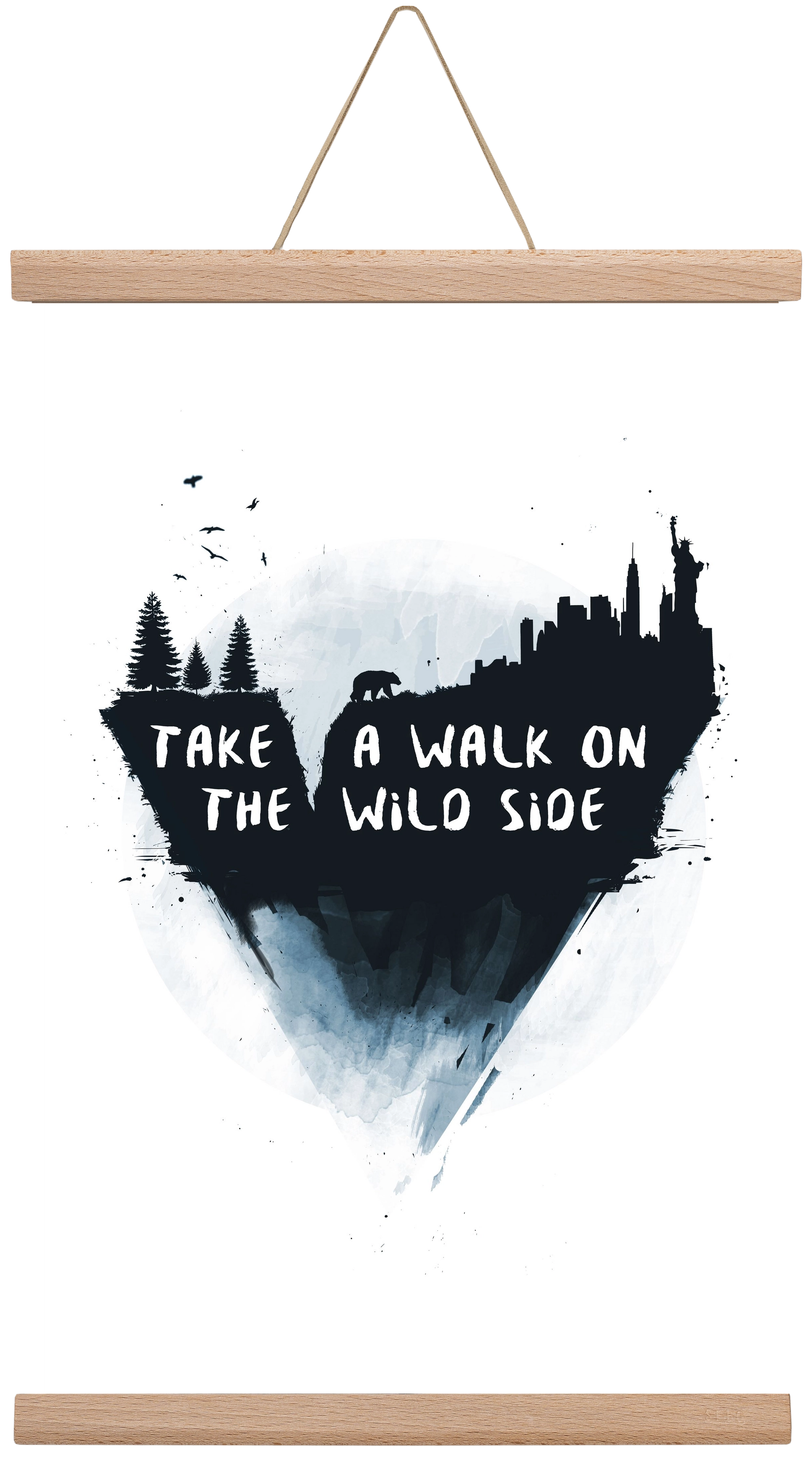 Walk on the wild side, 30x45 cm (30x45 cm), Tölgy akasztó