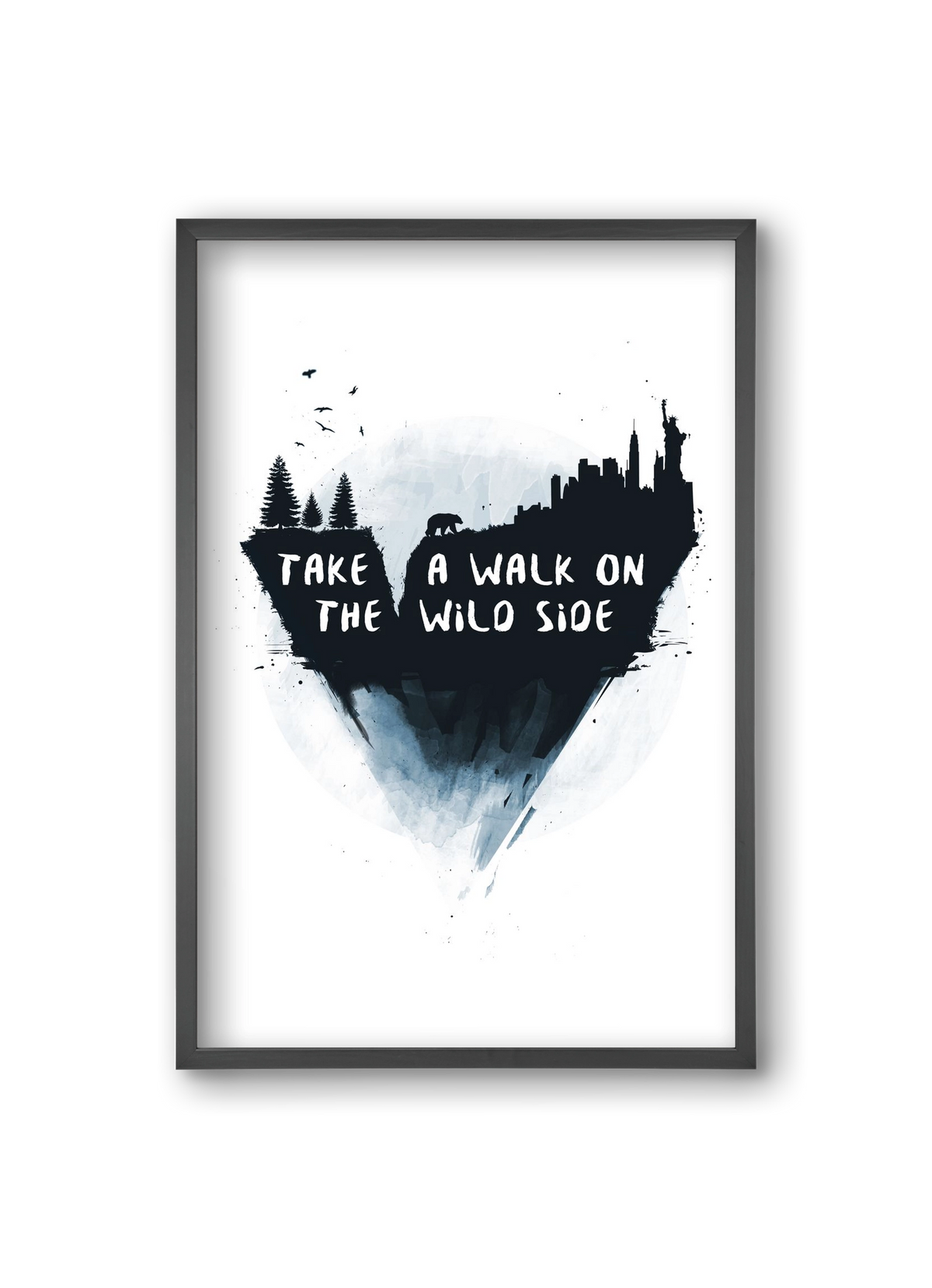 Walk on the wild side, 20x30 cm (20x30 cm), Fekete keret