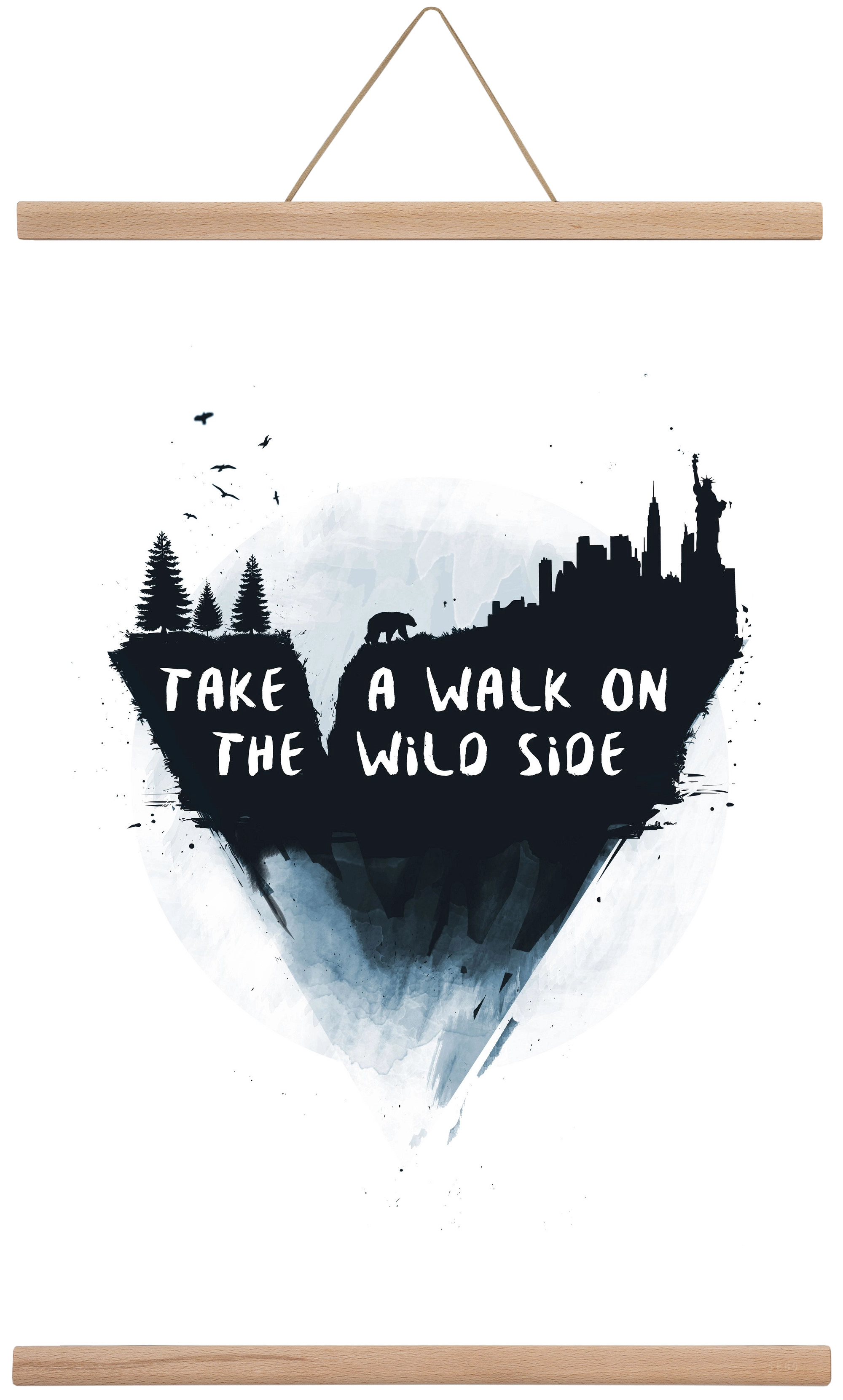 Walk on the wild side, 40x60 cm (40x60 cm), Tölgy akasztó